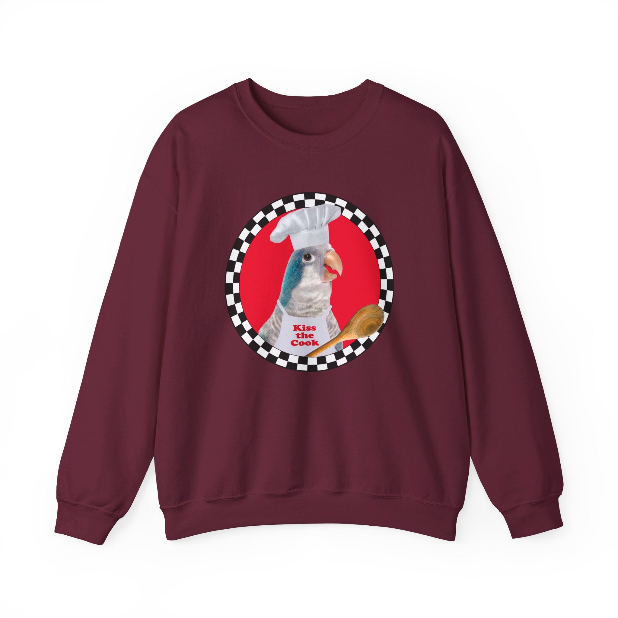 Kiss The Cook Spoon Blue Quaker Sweatshirt