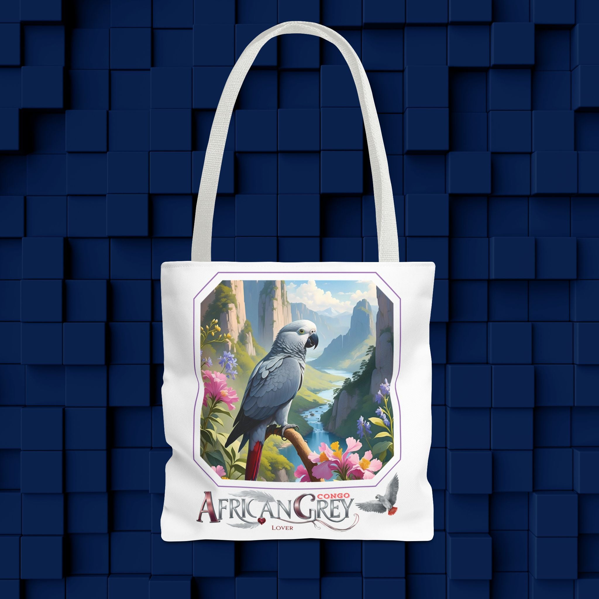 Tote Bag With African Grey Congo Design