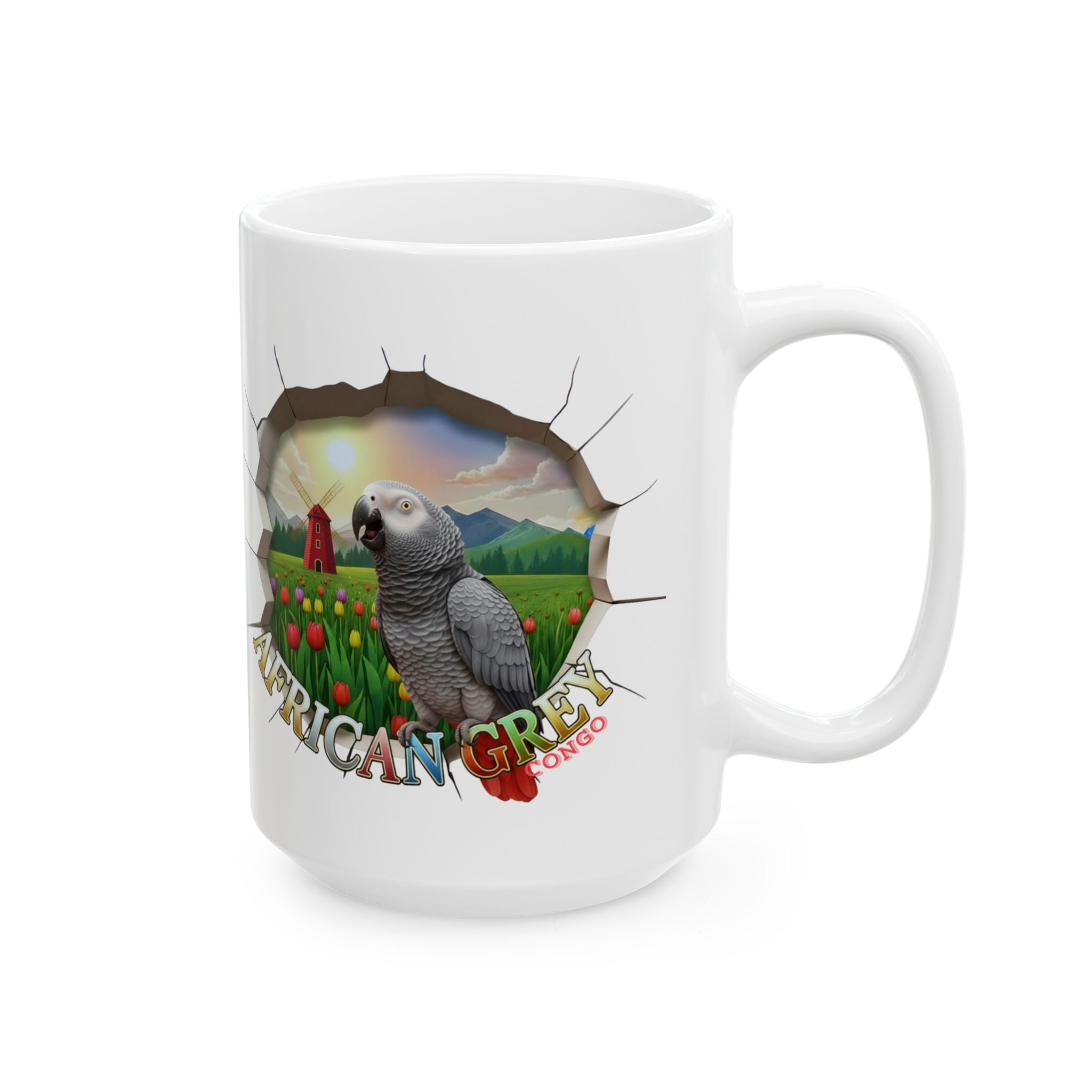 African Grey Congo Meadow Mug