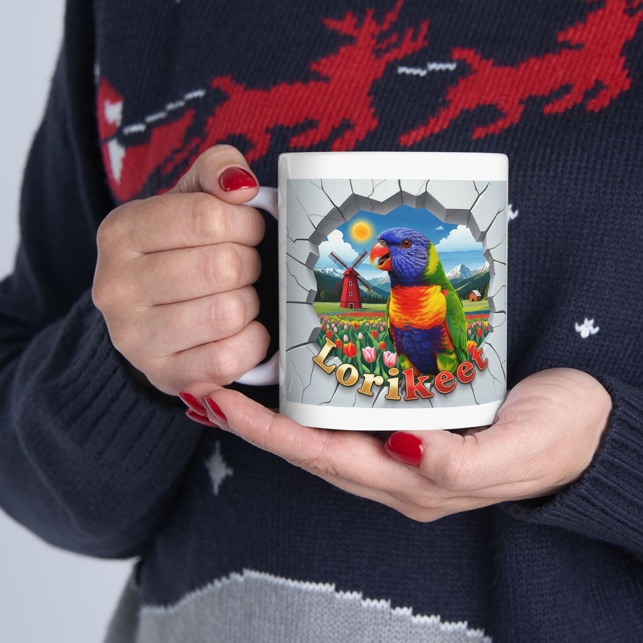 Lorikeet Meadow Scenic Mug