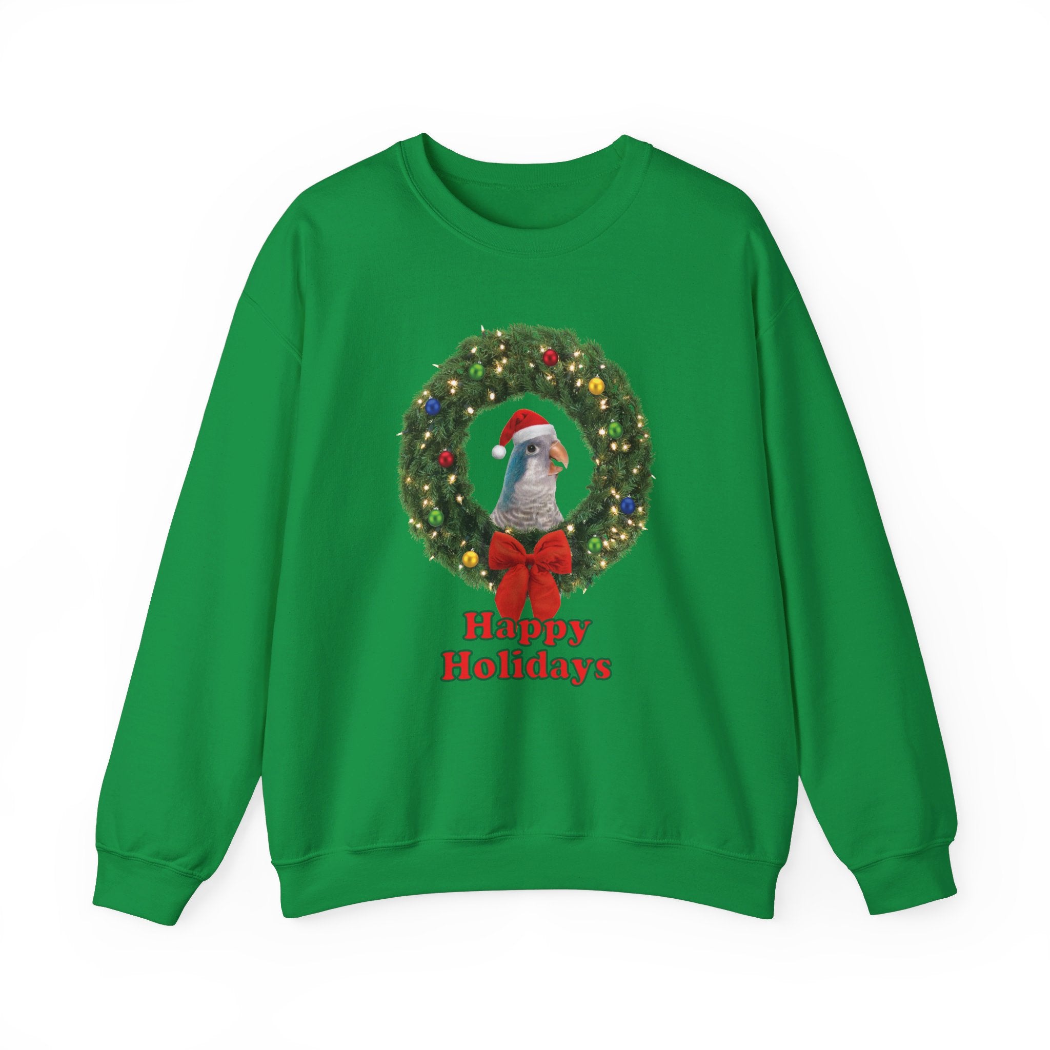Happy Christmas Holidays Blue Quaker Sweatshirt