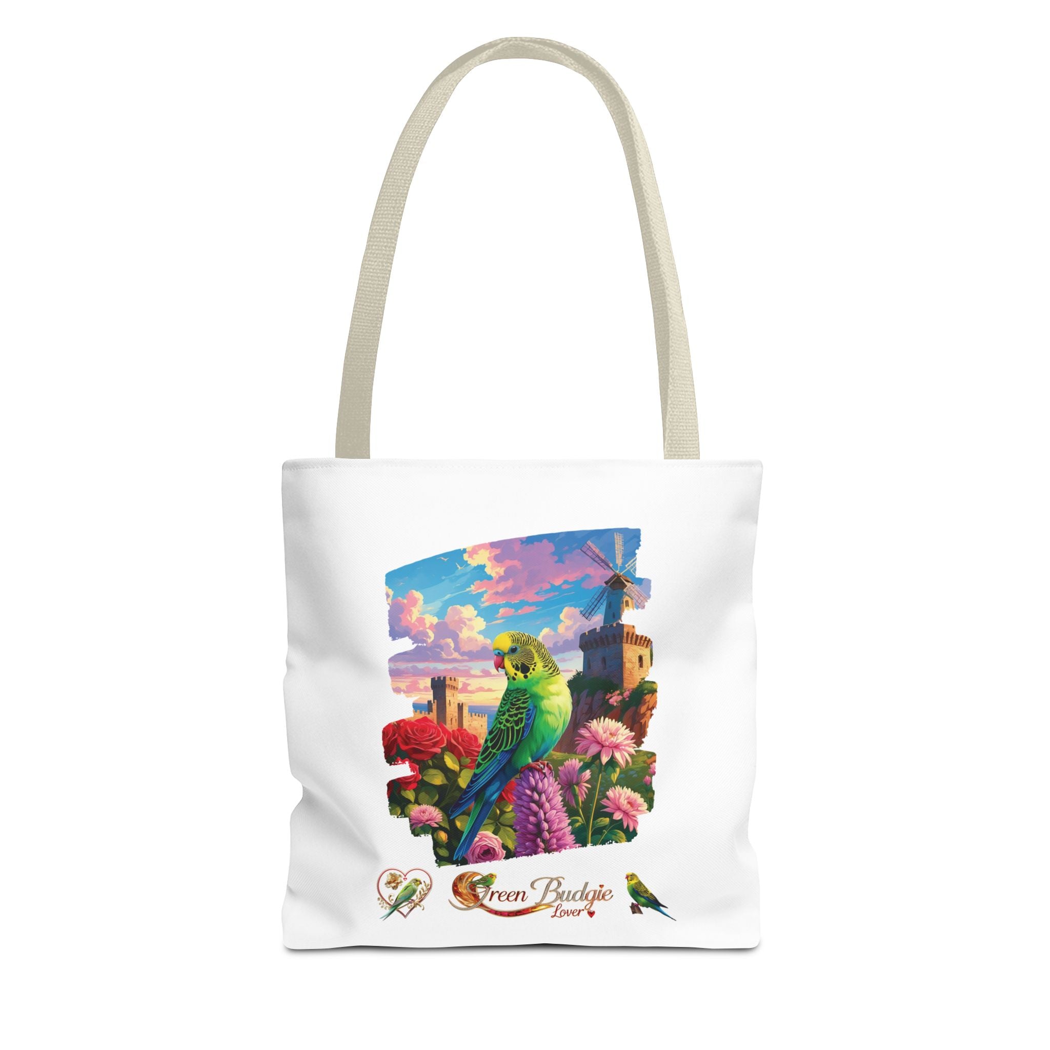 Green Budgie Lover Tote Bag
