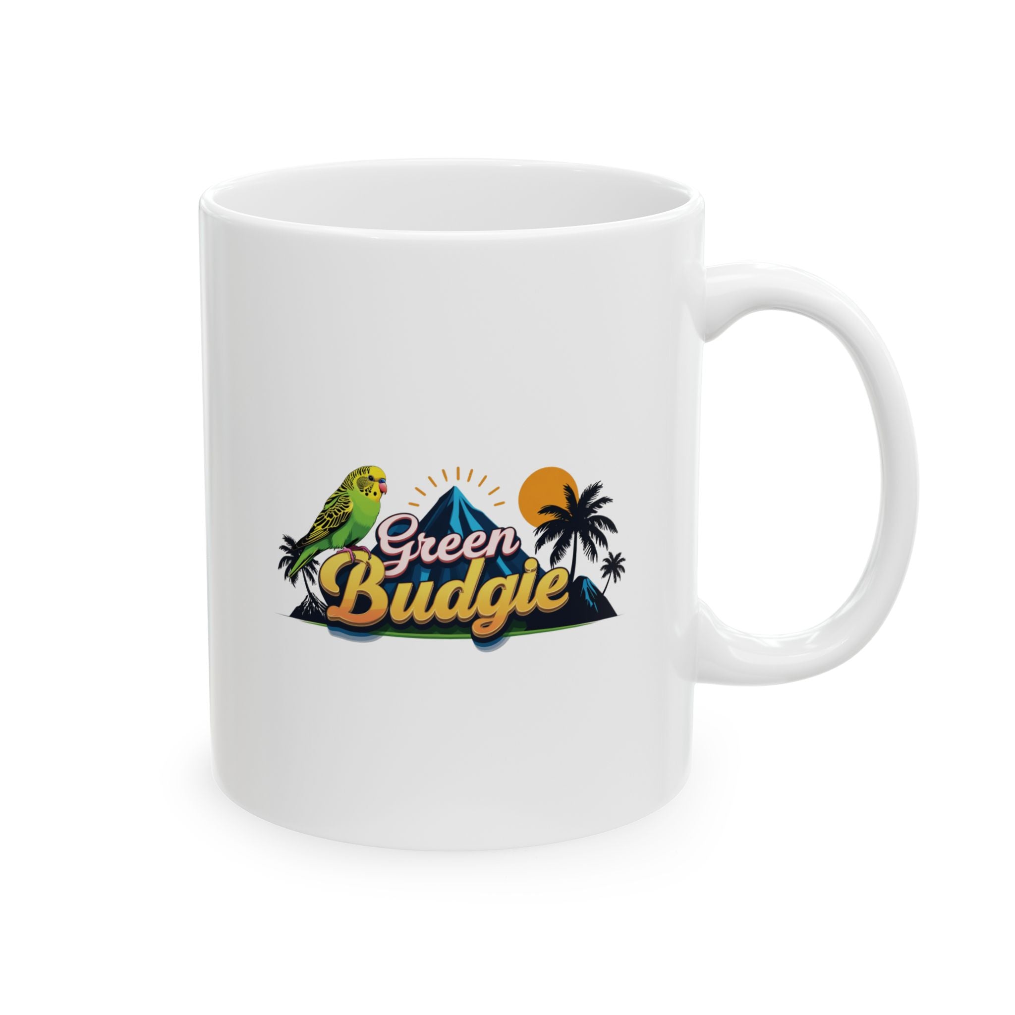 Green Budgie Mug