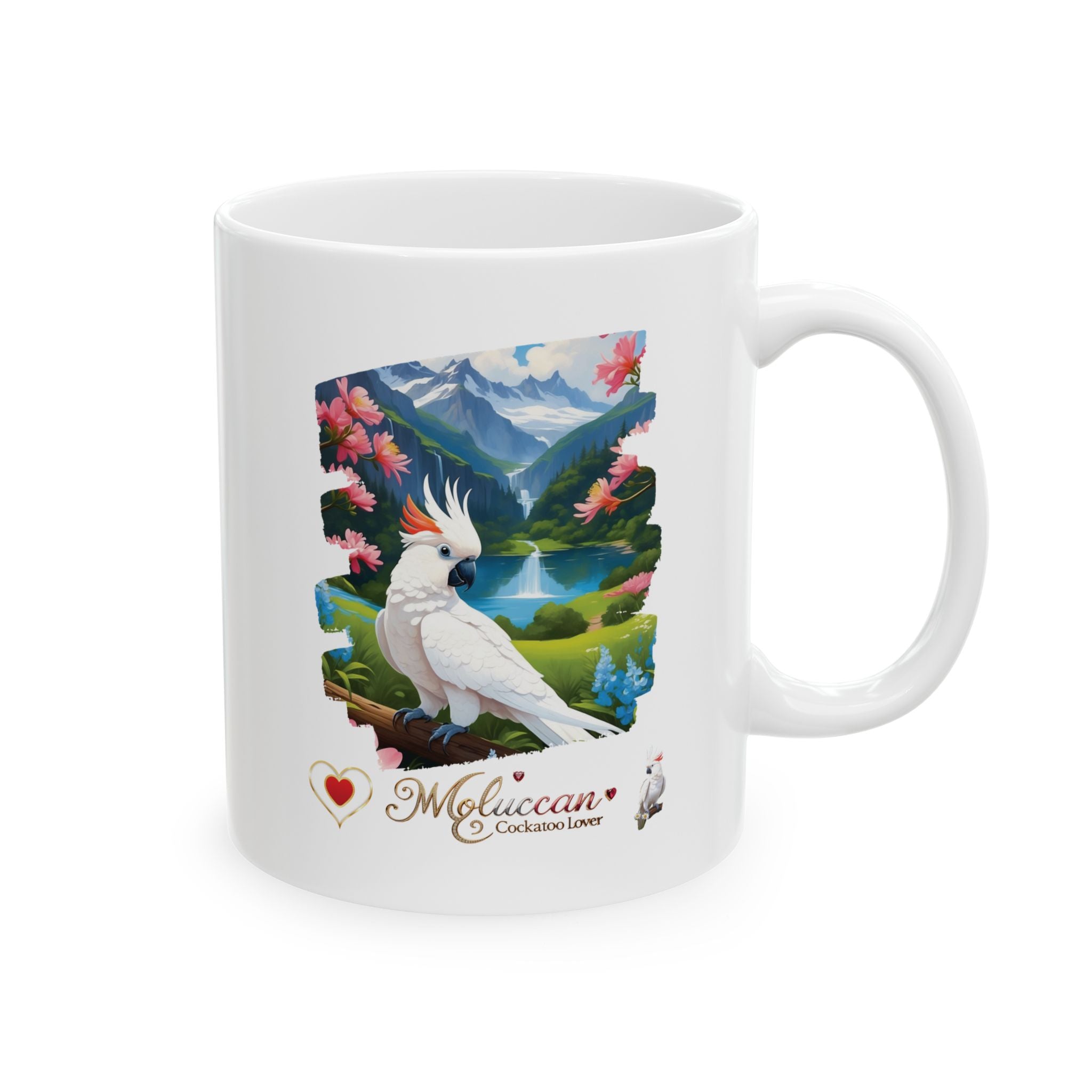 White Moluccan Cockatoo Lover Mug