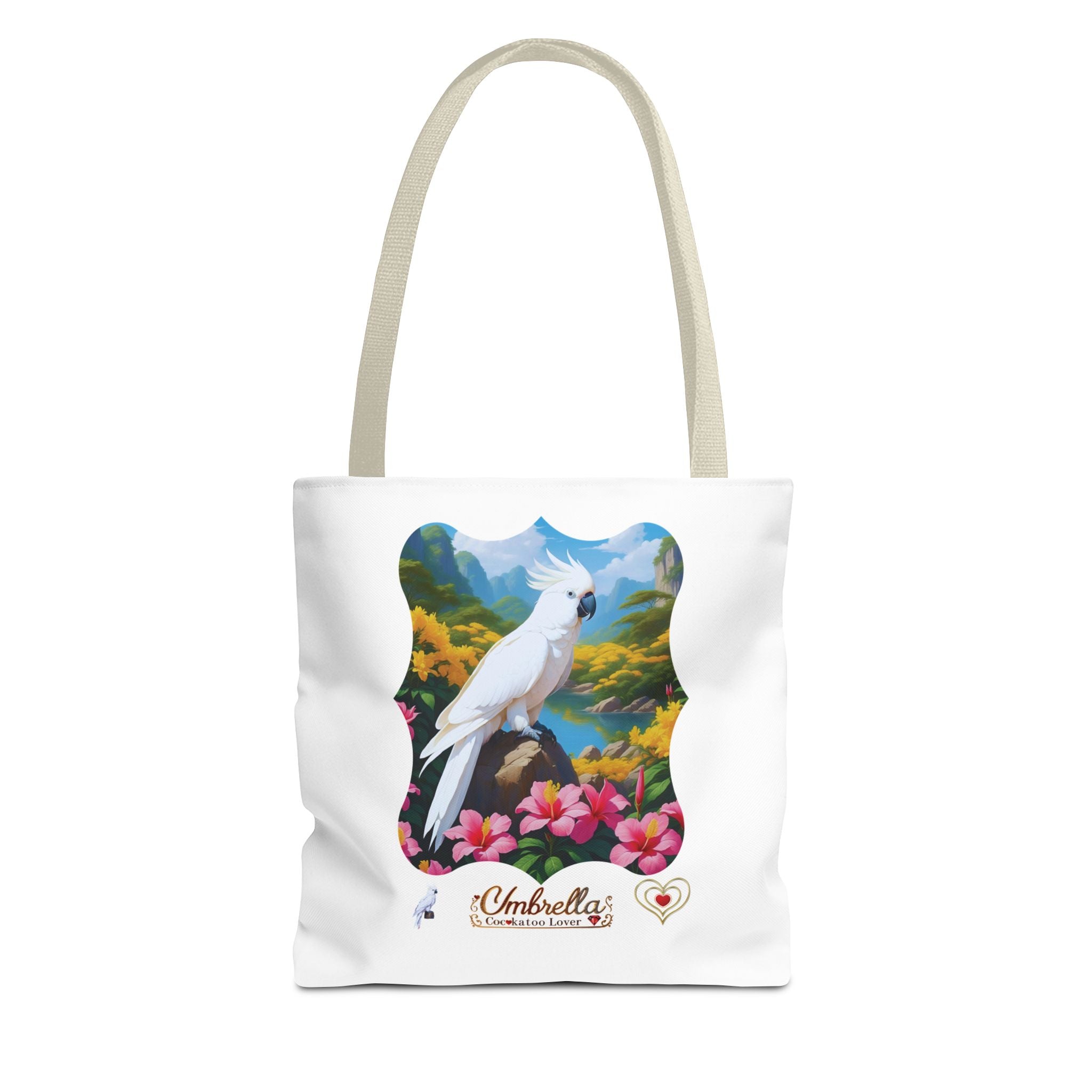 Floral Umbrella Cockatoo Lover Tote Bag