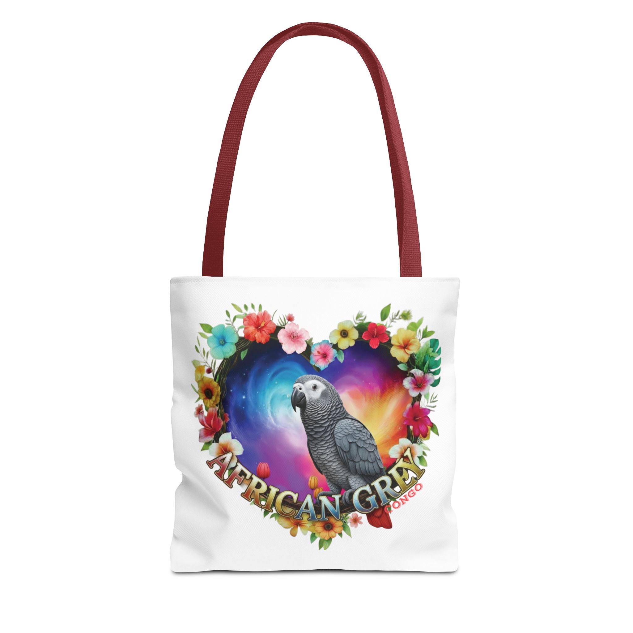 Floral African Grey Congo Tote Bag