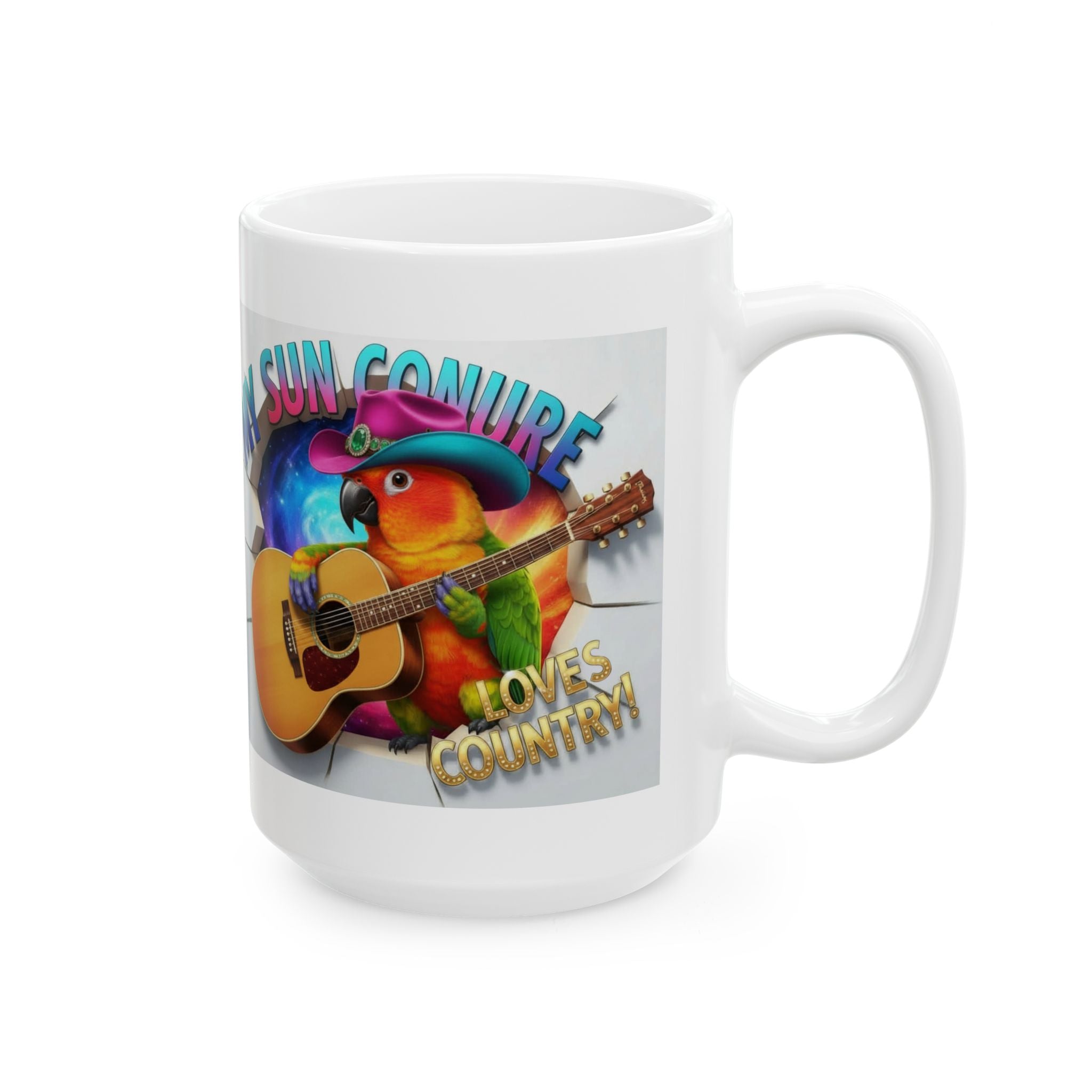 My Sun Conure Loves Country Mug
