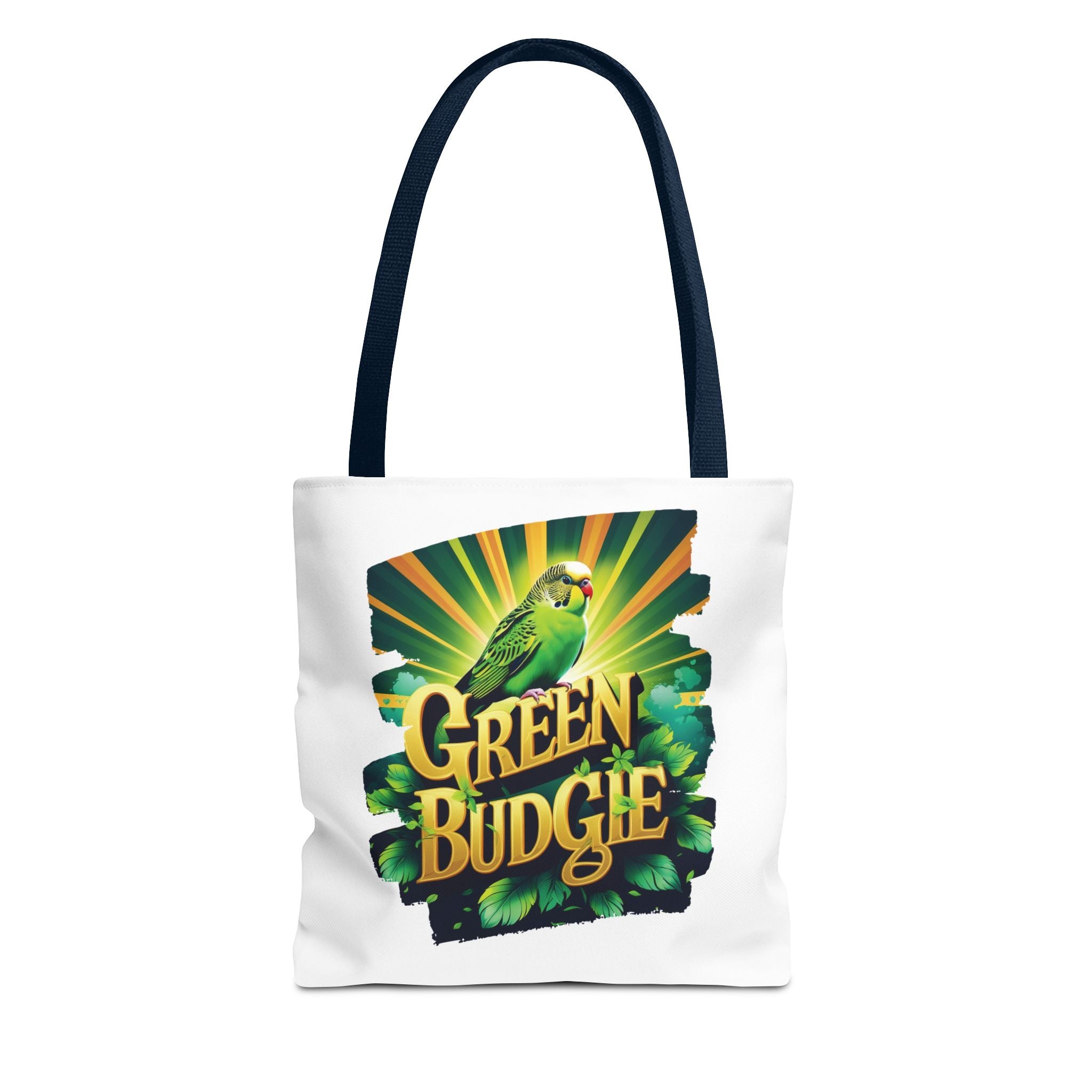 Green Budgie Sunburst Tote Bag