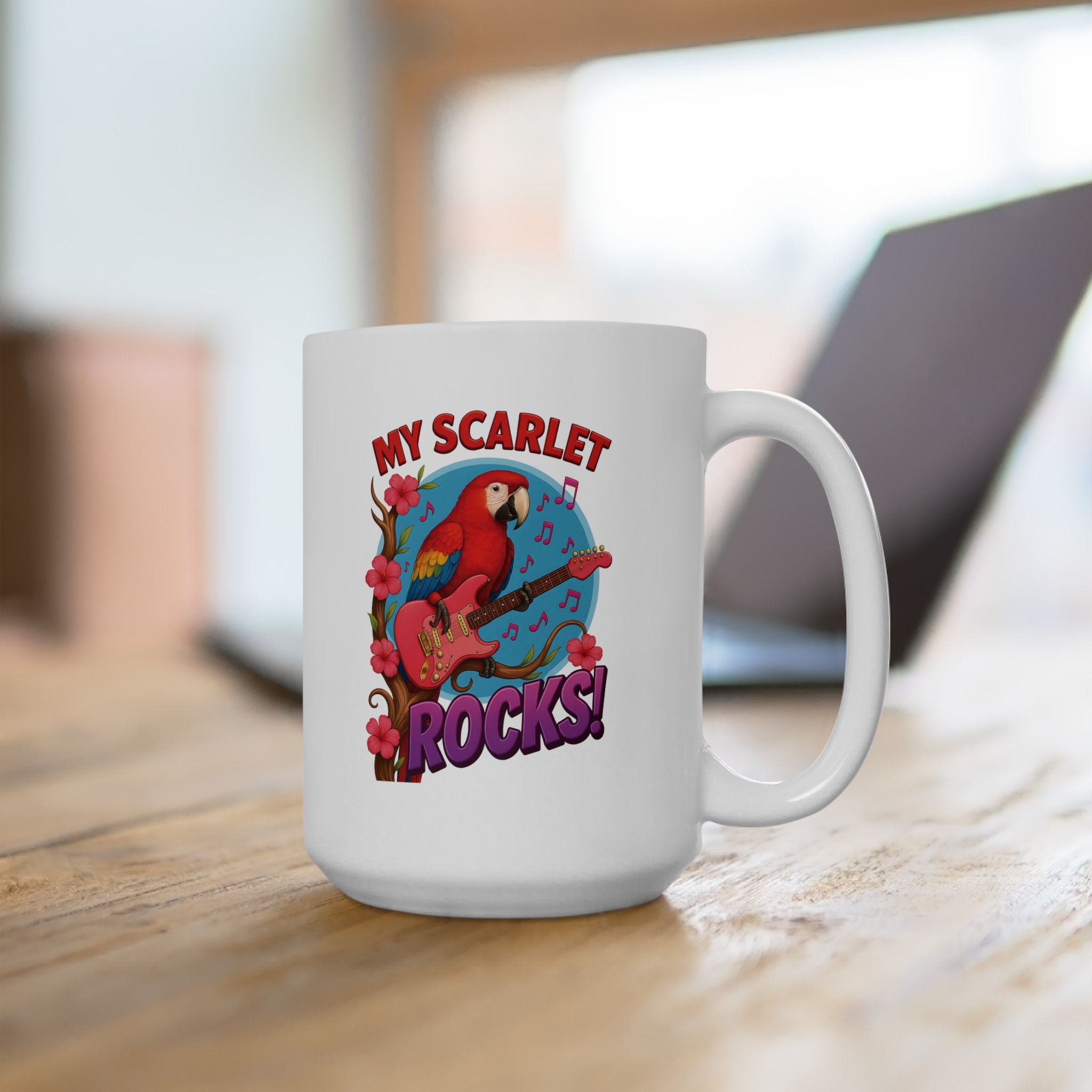 My Scarlet Macaw Rocks Mug