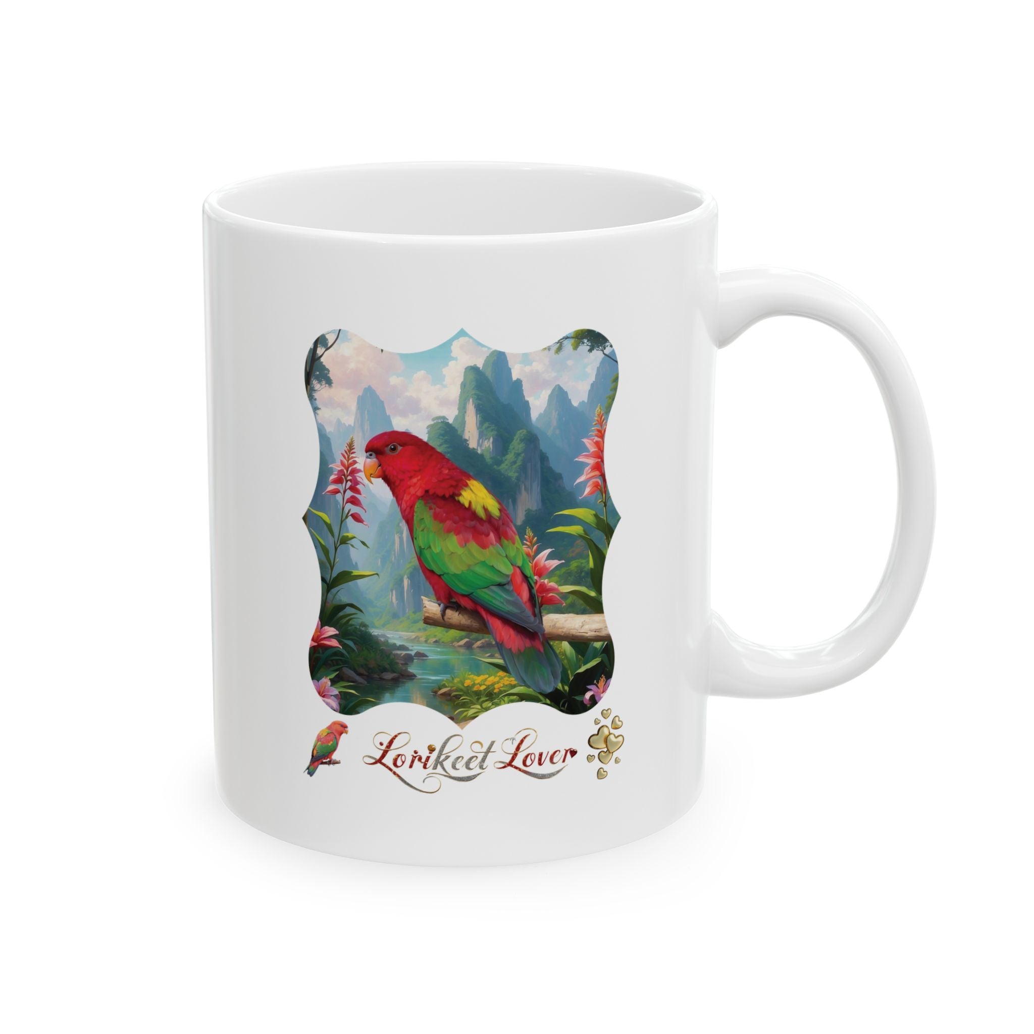 Red Green Lorikeet Lover Mug