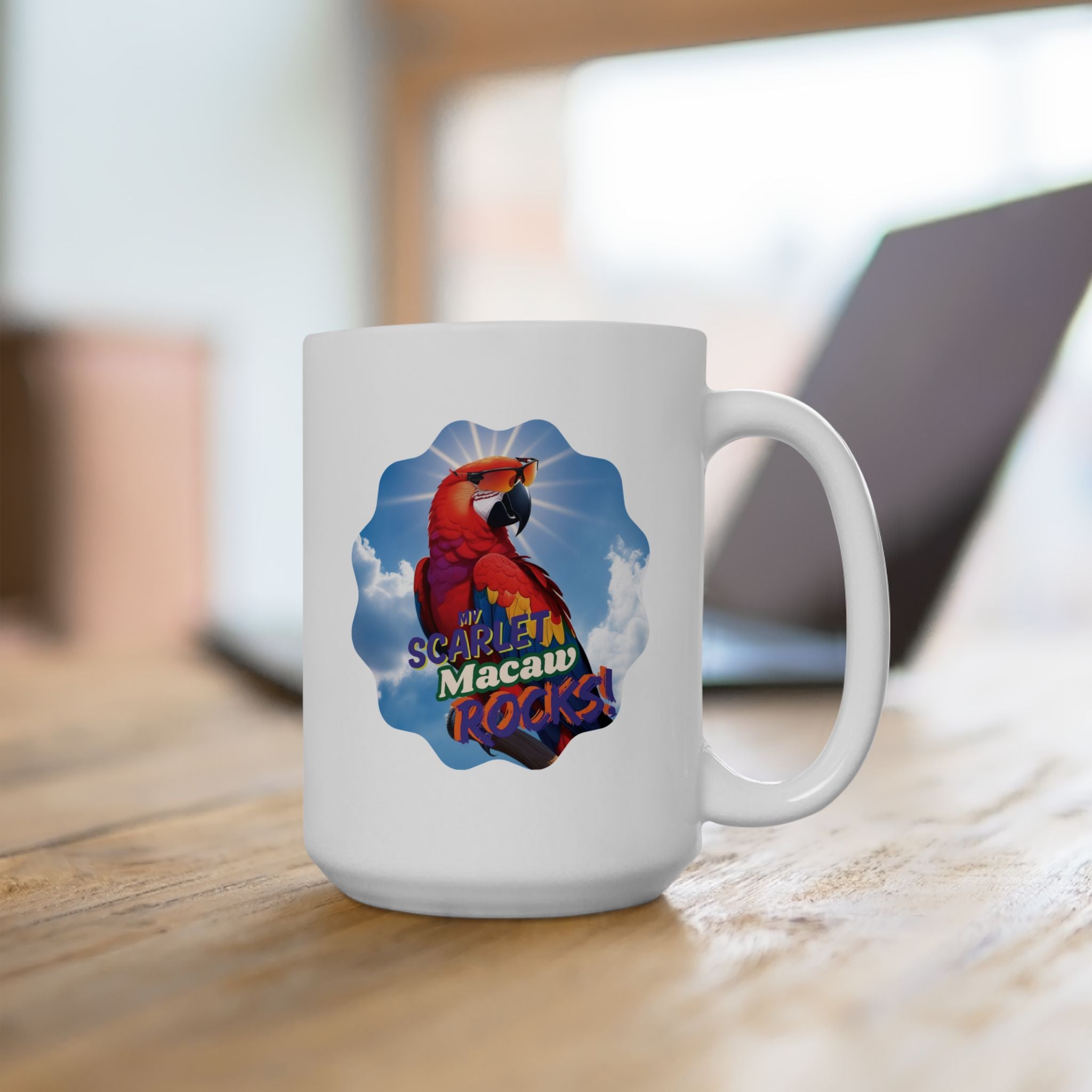 Scarlet Macaw Rocks Mug