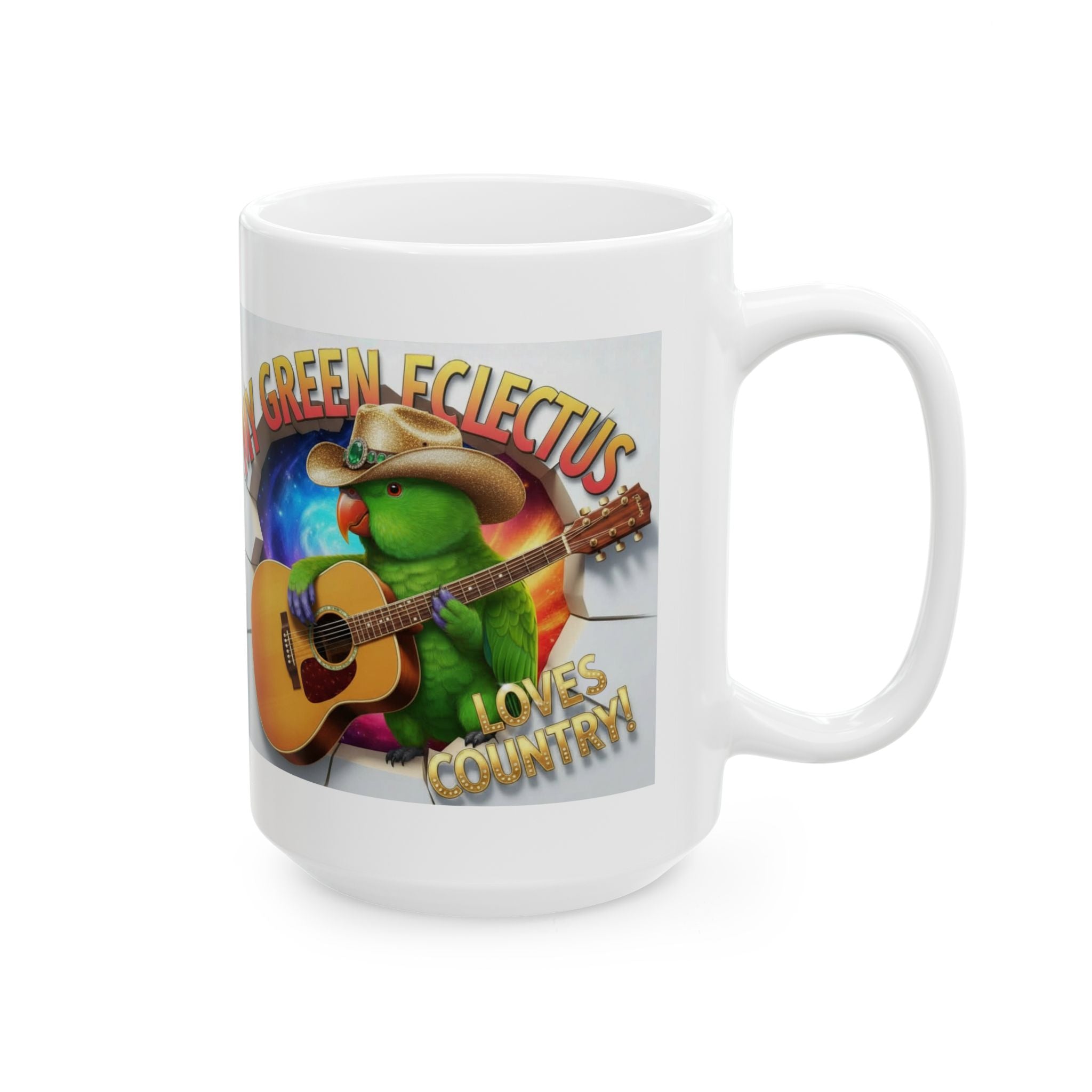 My Green Eclectus Loves Country Mug