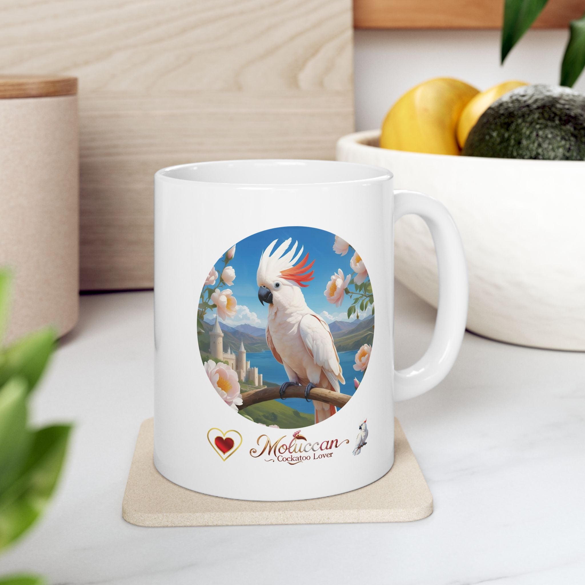White Moluccan Cockatoo Lover Mug