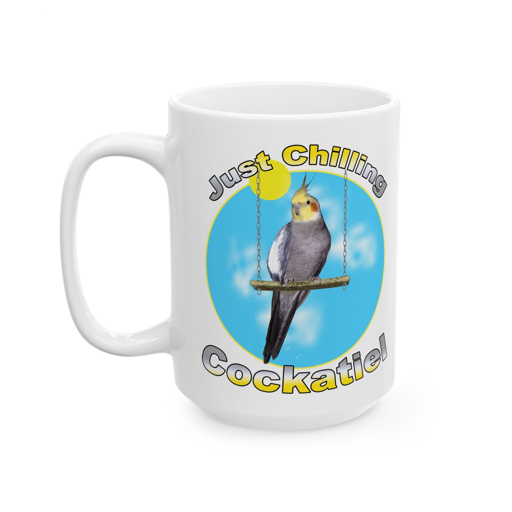 Just Chilling Swing Cockatiel Mug