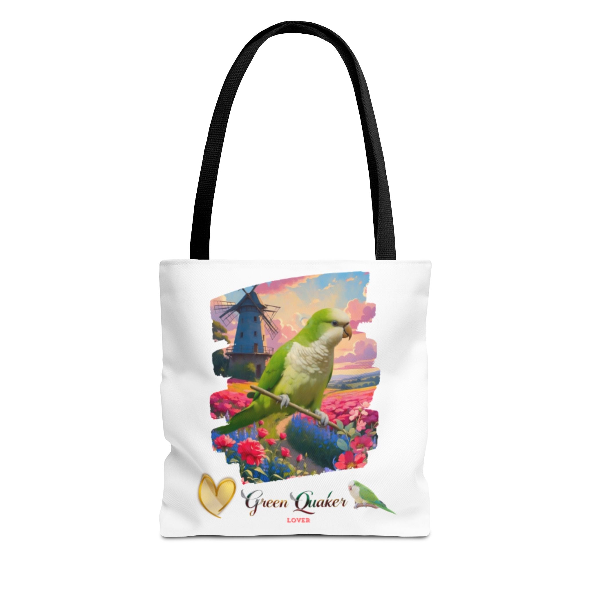 Green Quaker Lover Floral Tote Bag