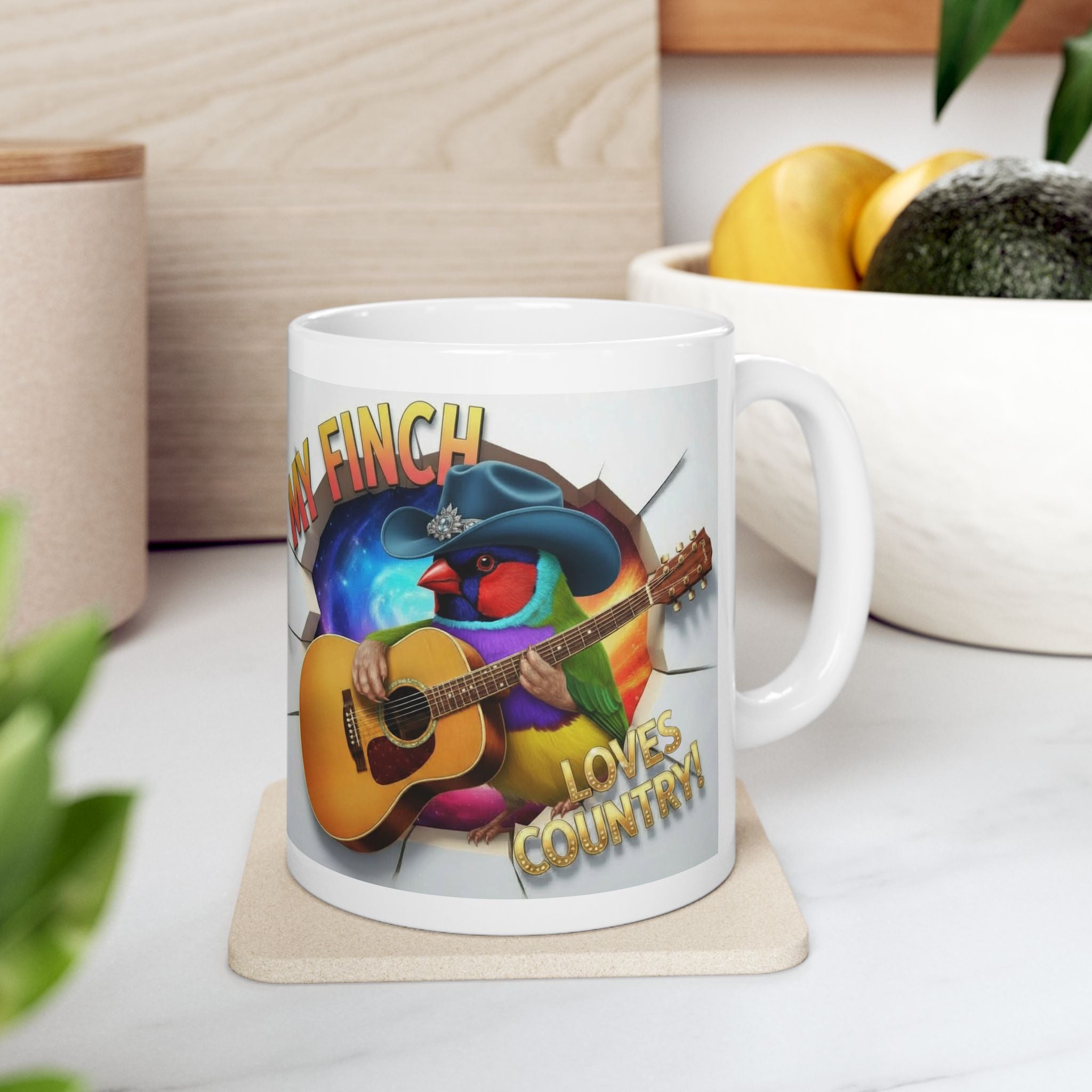 My Finch Loves Country Mug
