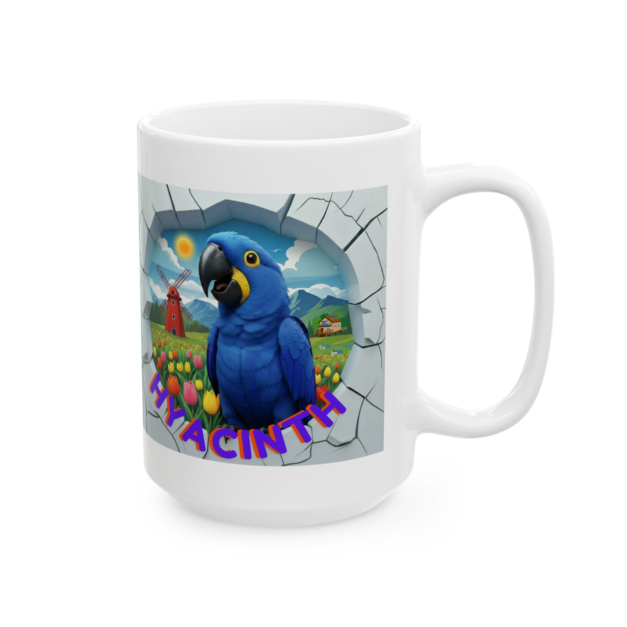 Blue Hyacinth Tulip Windmill Field Mug
