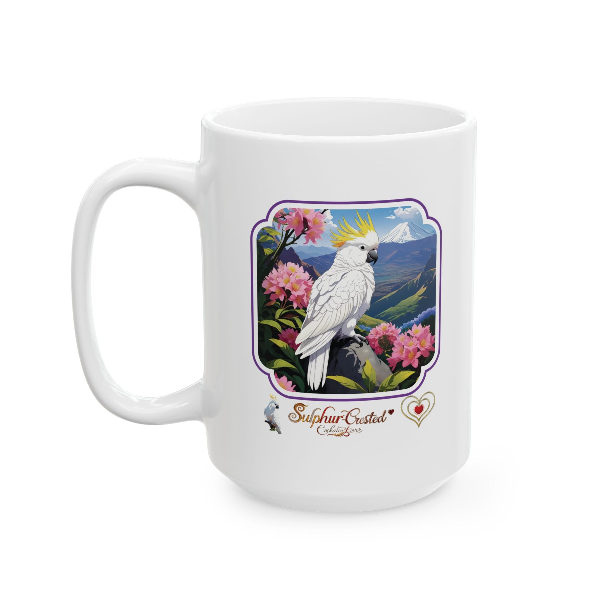 Sulphur-Crested Cockatoo Floral Mug