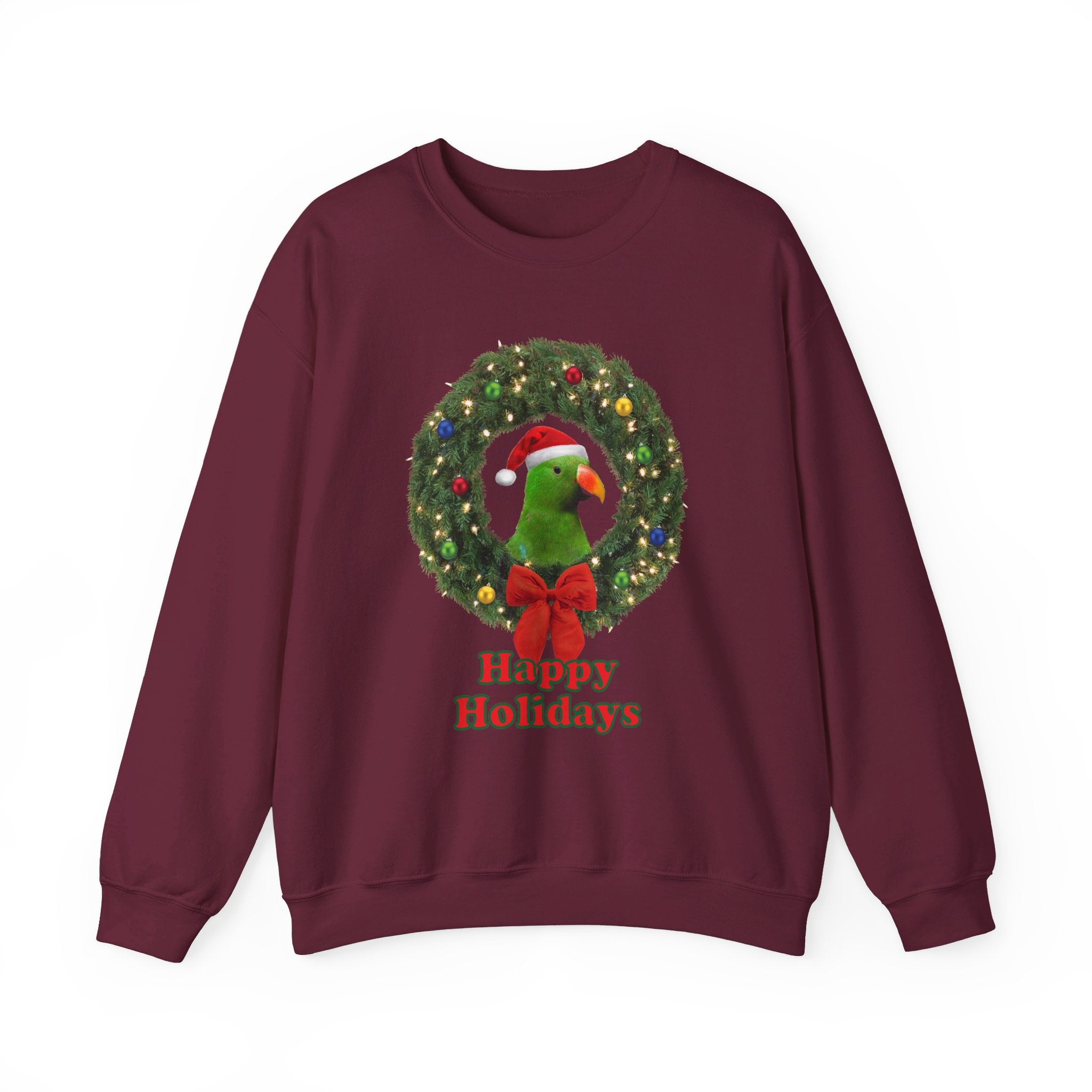 Happy Christmas Holidays Green Eclectus Sweatshirt