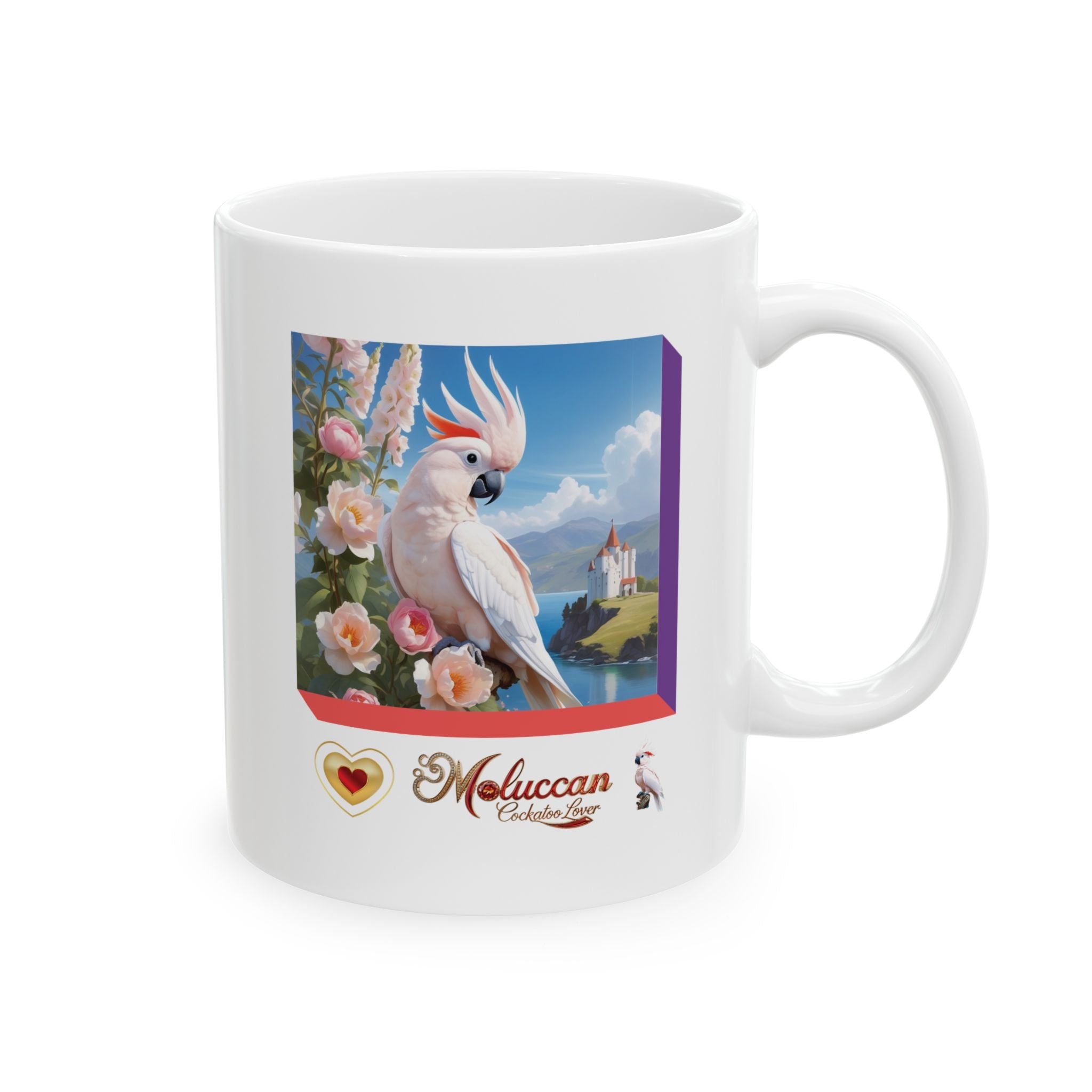 Moluccan Cockatoo Lover Floral Mug
