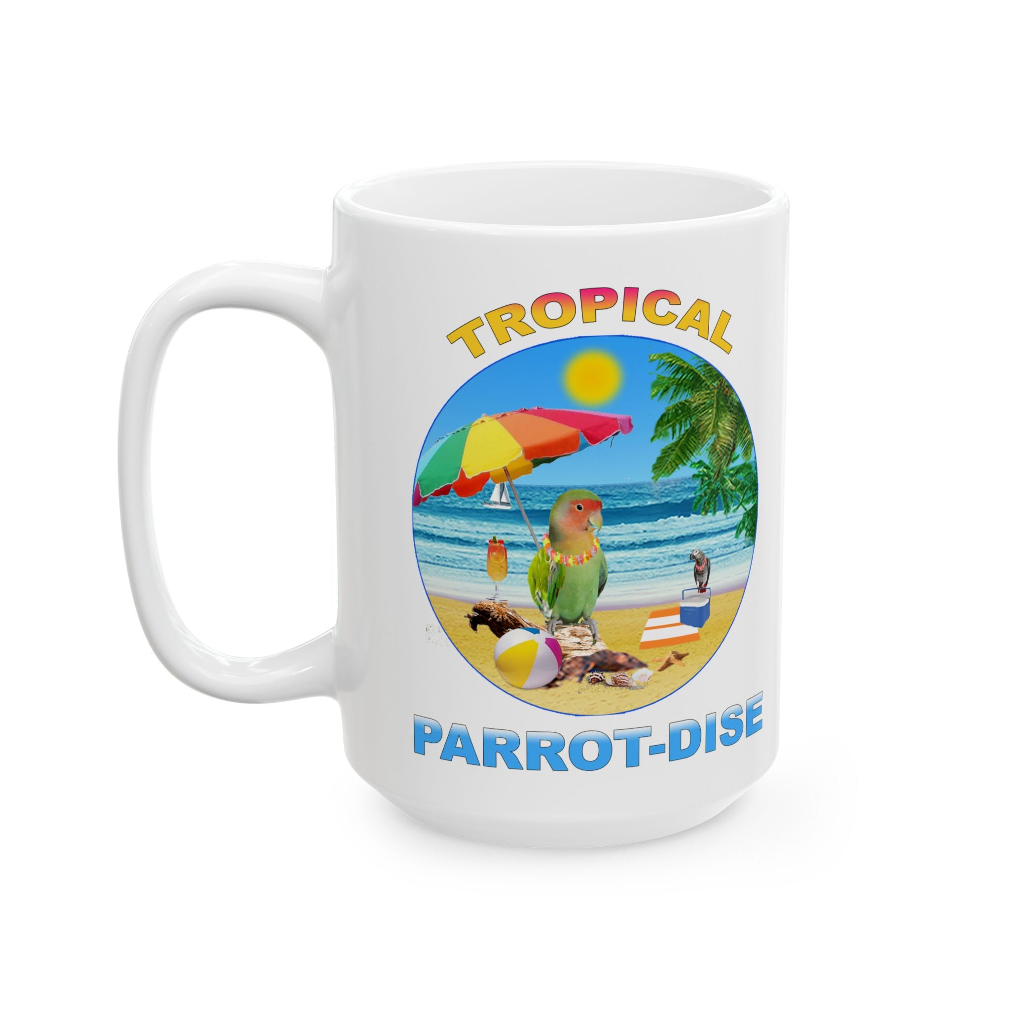 Tropical Parrot-Dise Lovebird Mug