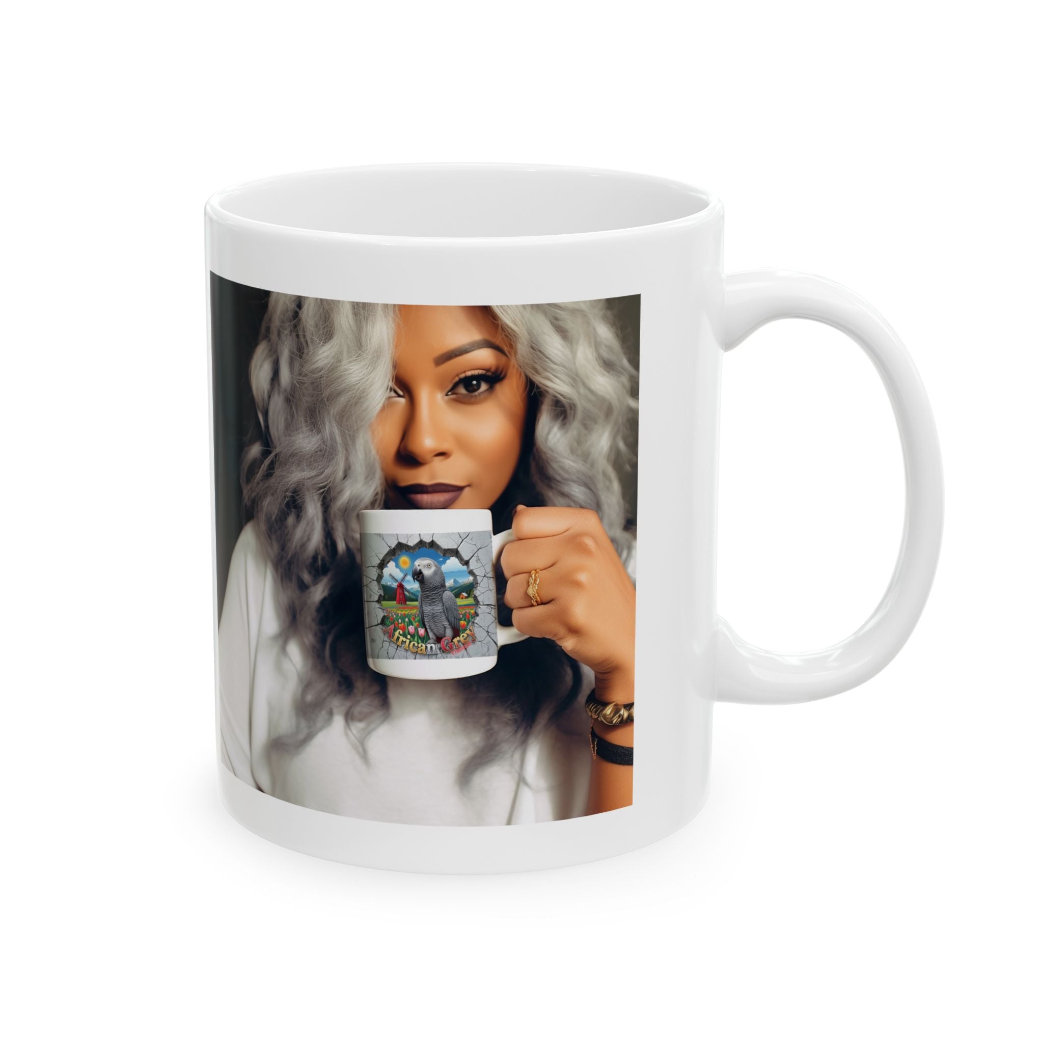 African Grey Timneh Nature Scenic Mug
