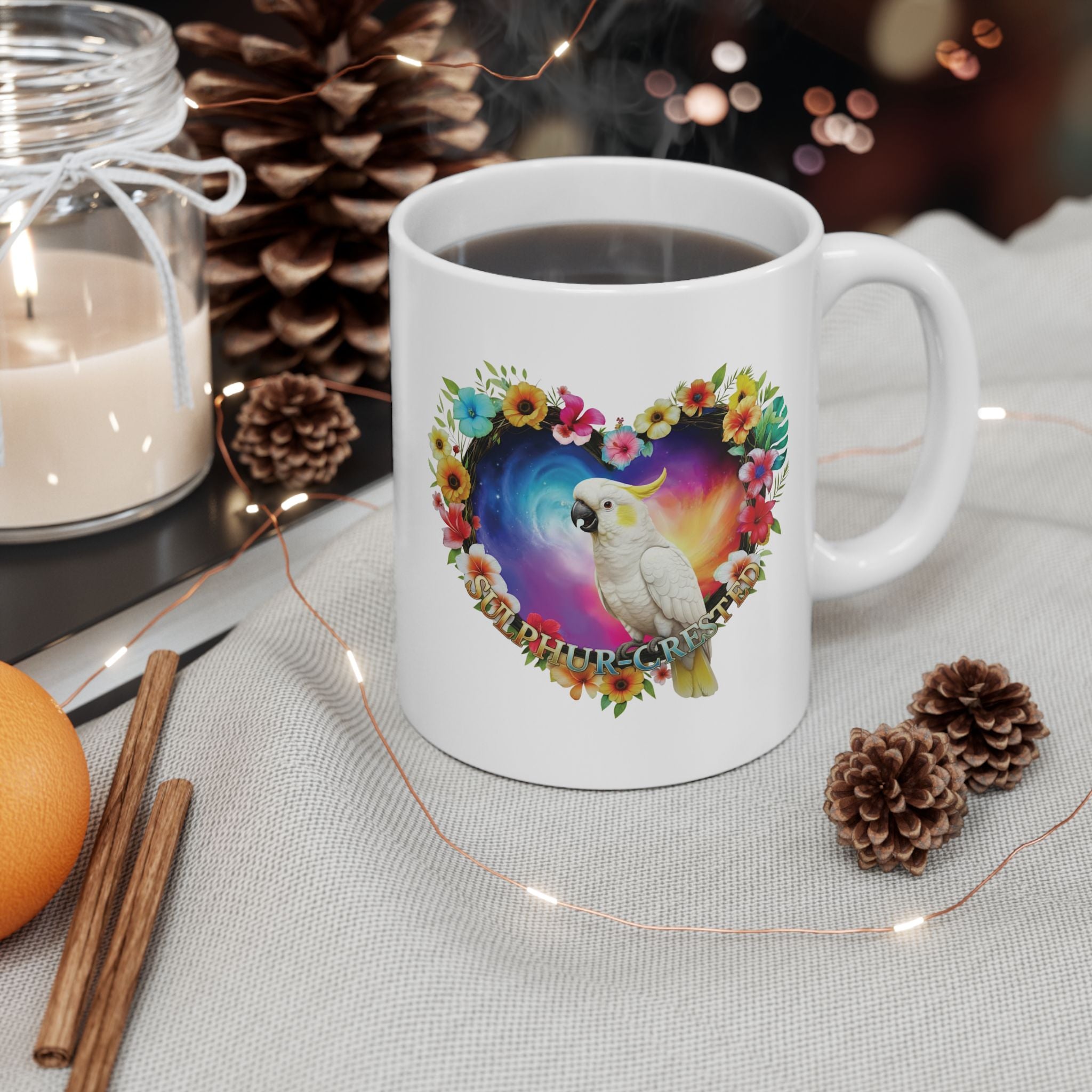 Sulphur Crested Floral  Mug