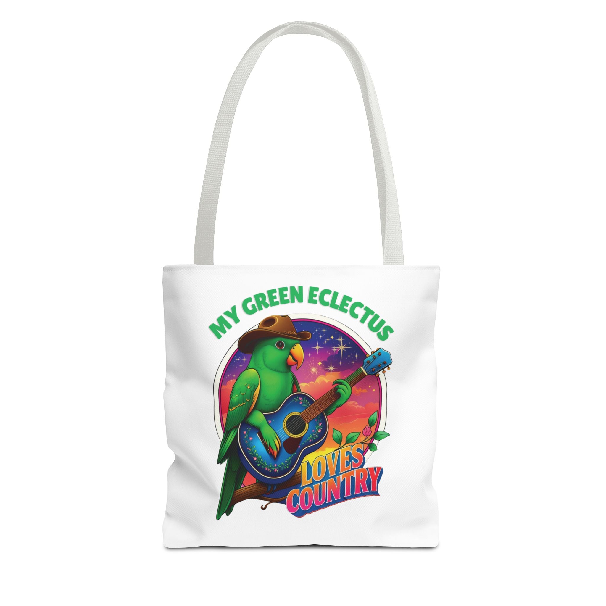 Green Eclectus Loves Country Tote Bag