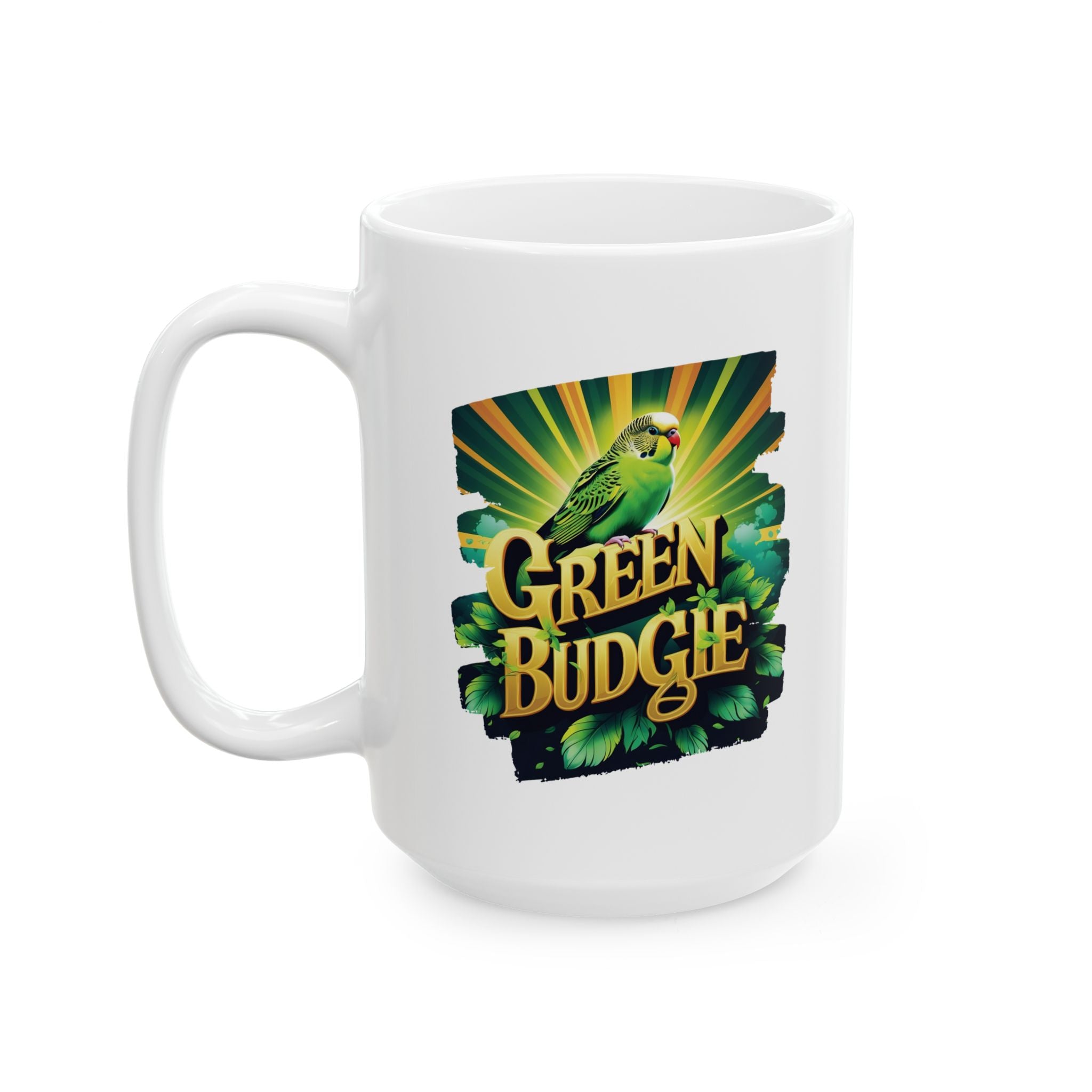 Green Budgie Mug