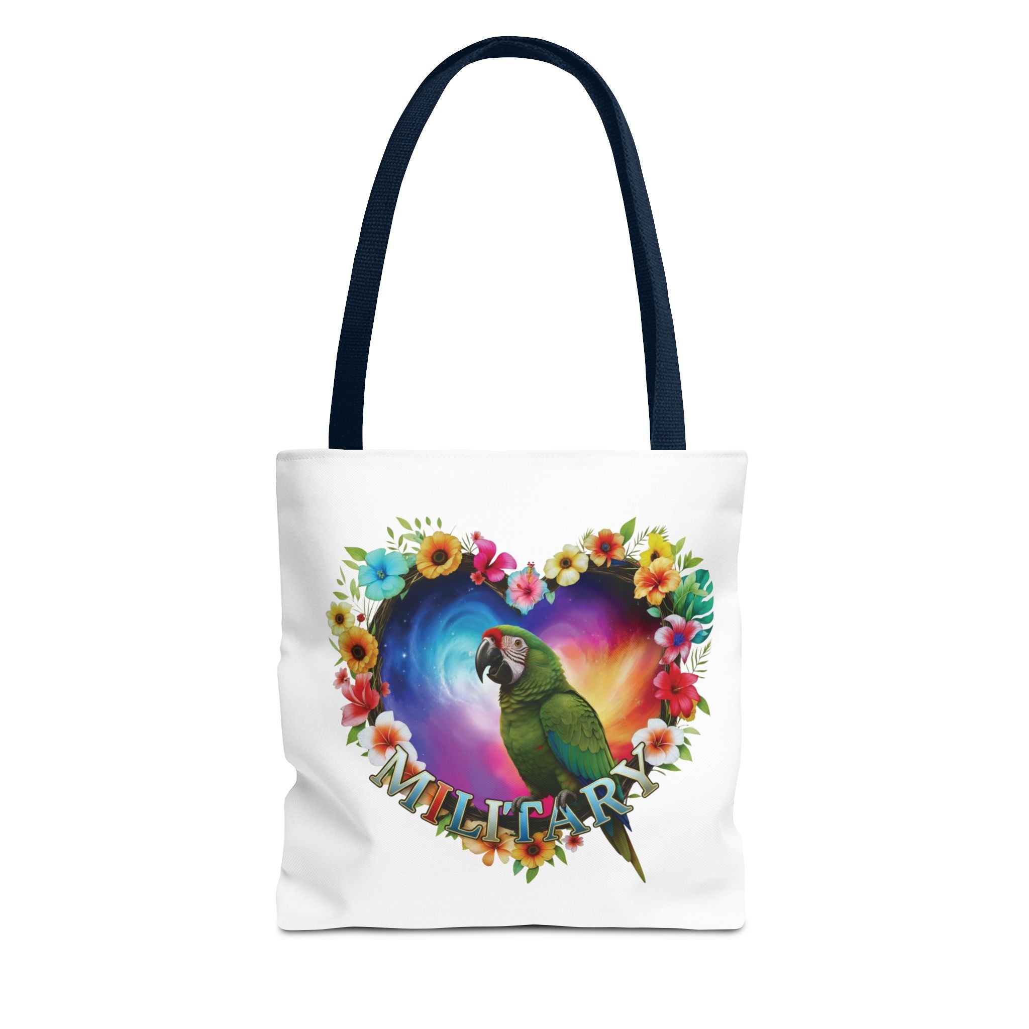 Military Floral Parrot Tote Bag