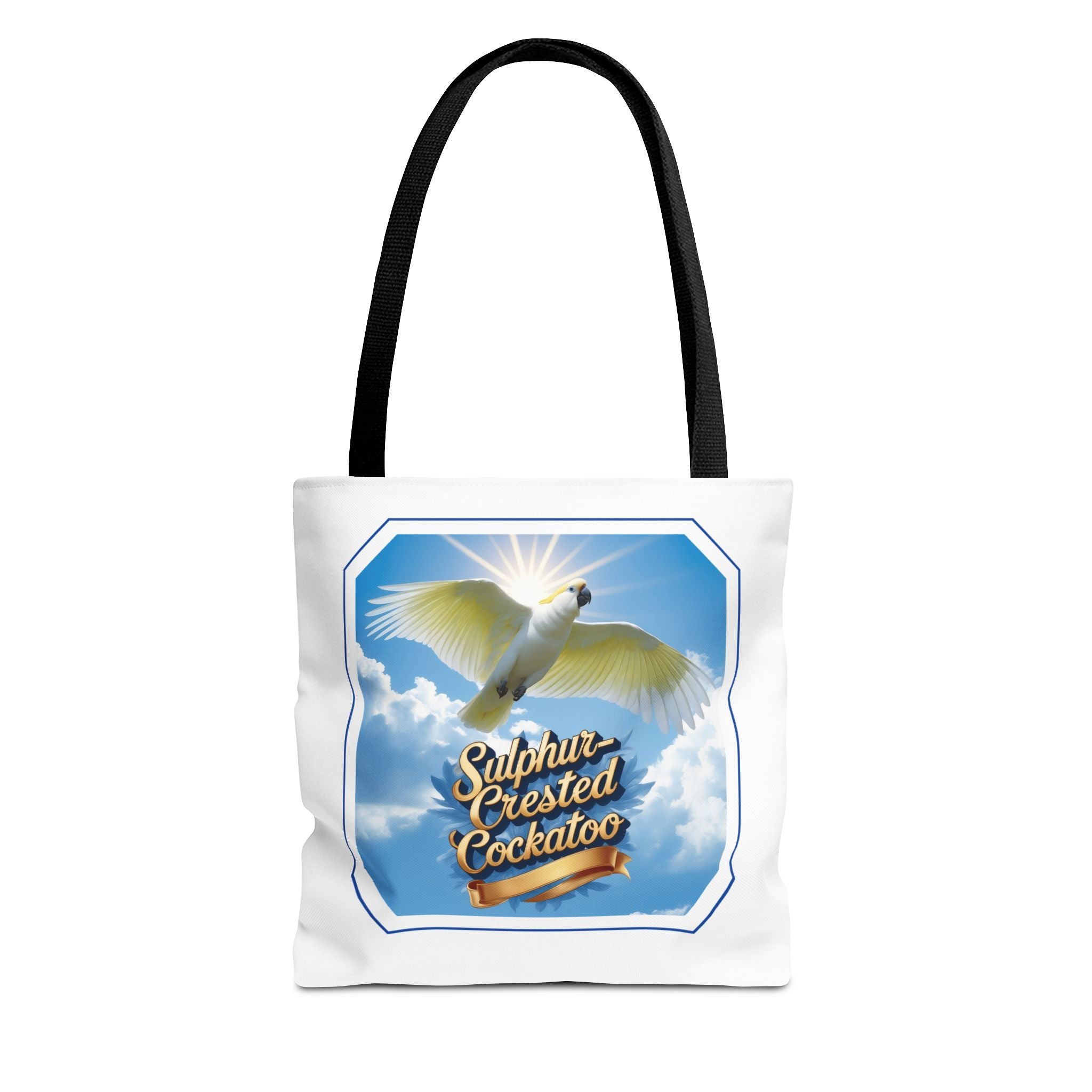 Flying Sulphur-Crested Cockatoo Tote Bag