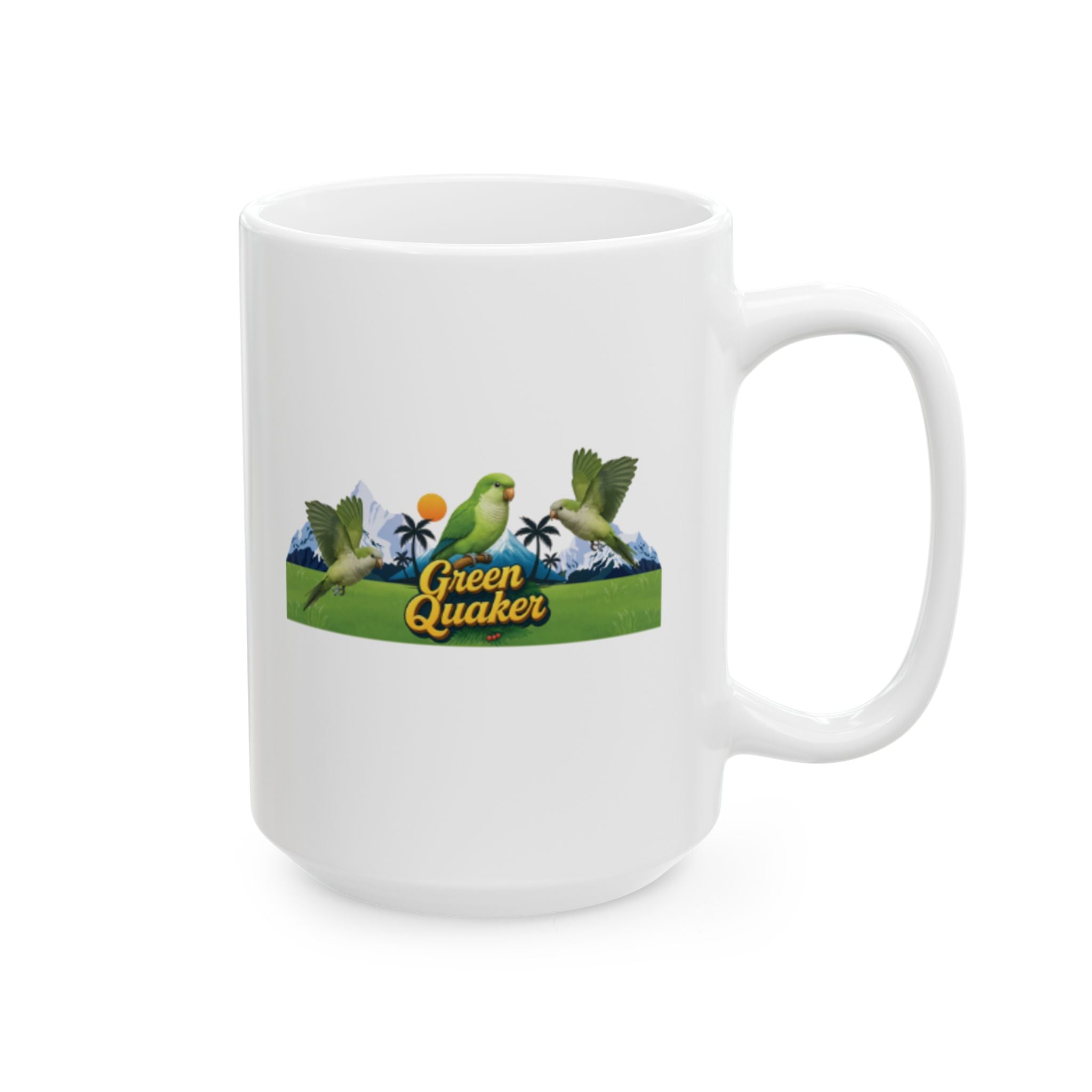 Green Quaker Palm Tree Mug