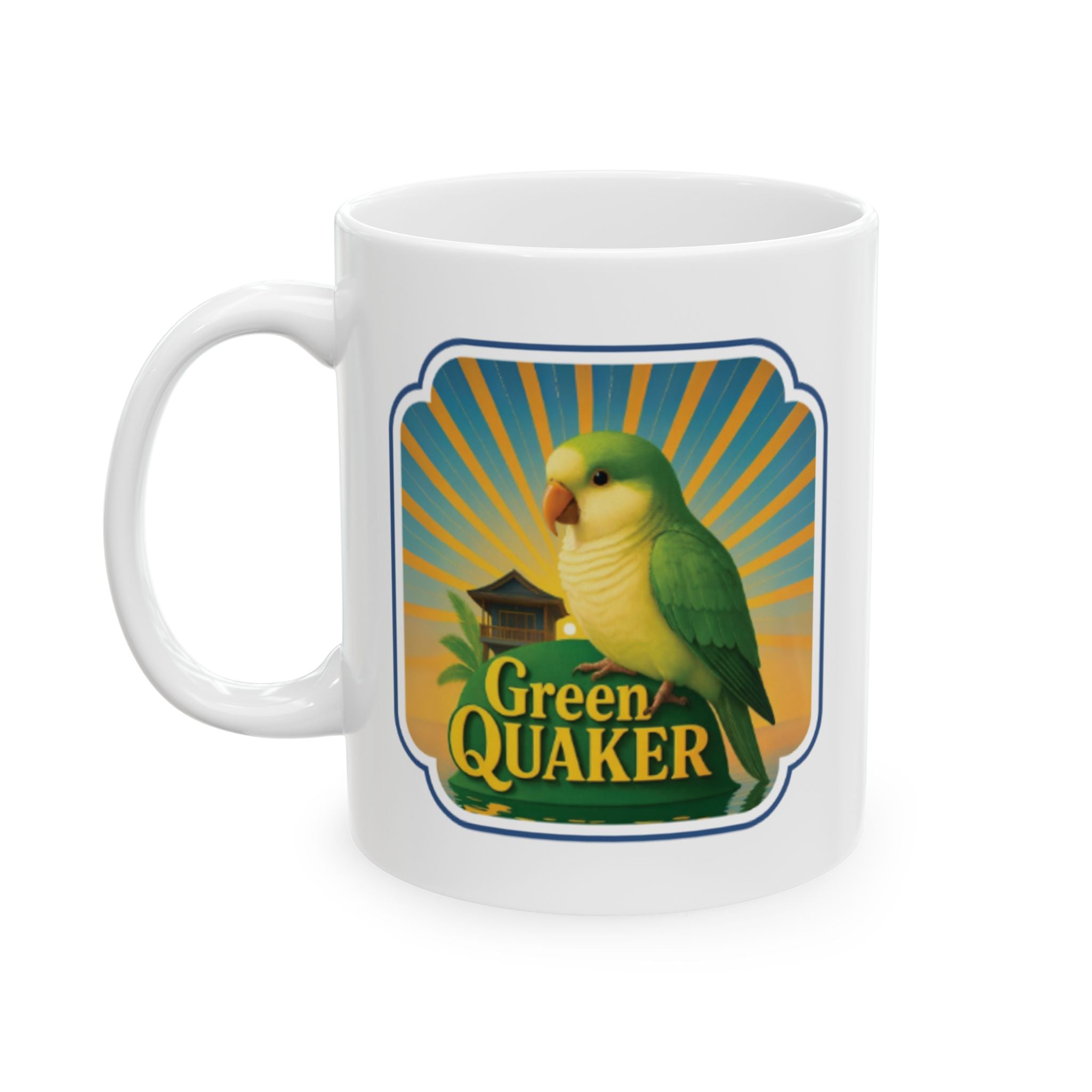 Green Quaker Sunburst Mug