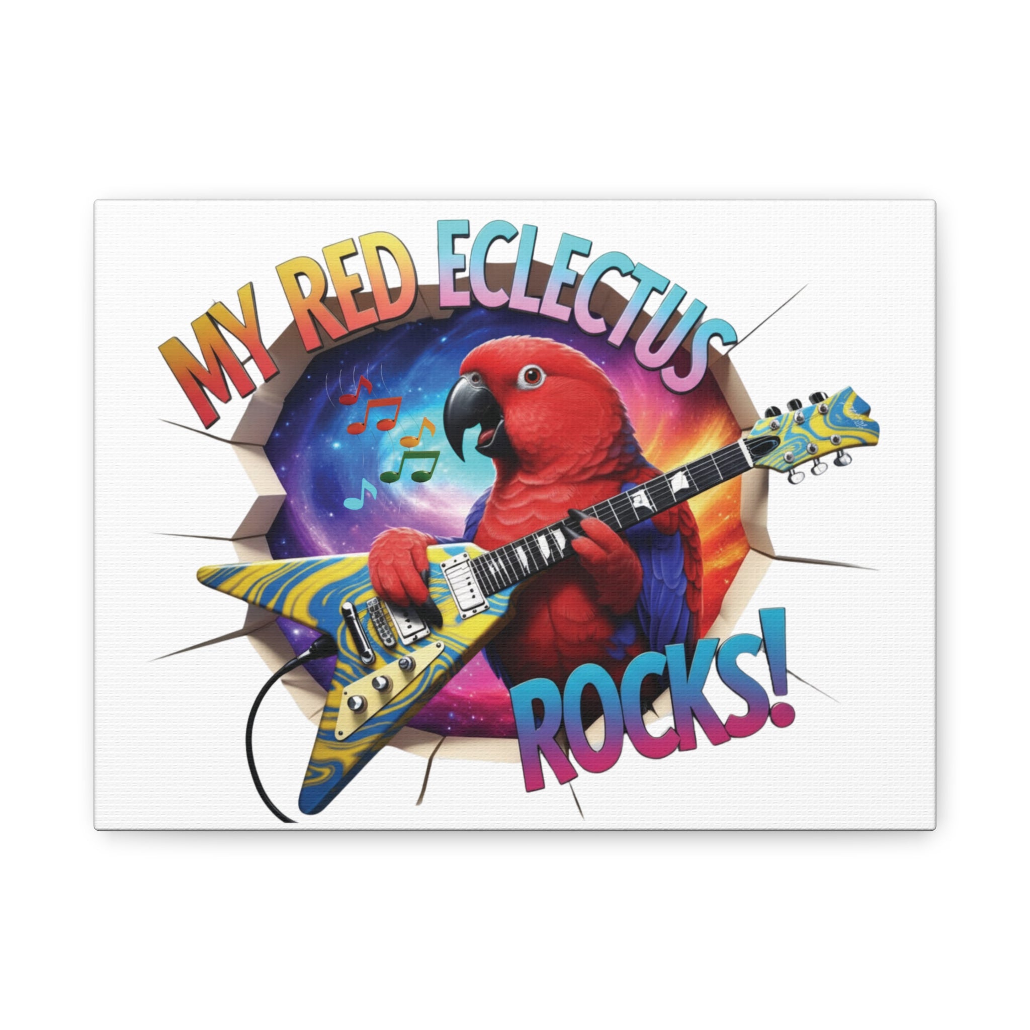 Red Eclectus Breakthrough Wall-Hanging