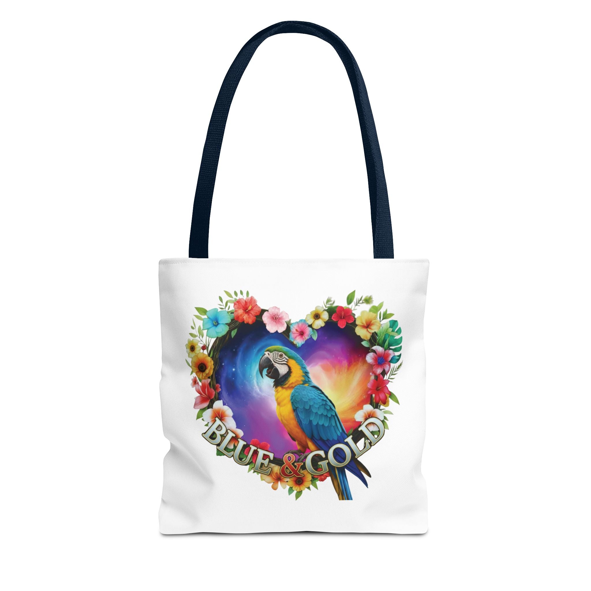 Blue & Golden Heart Tote Bag