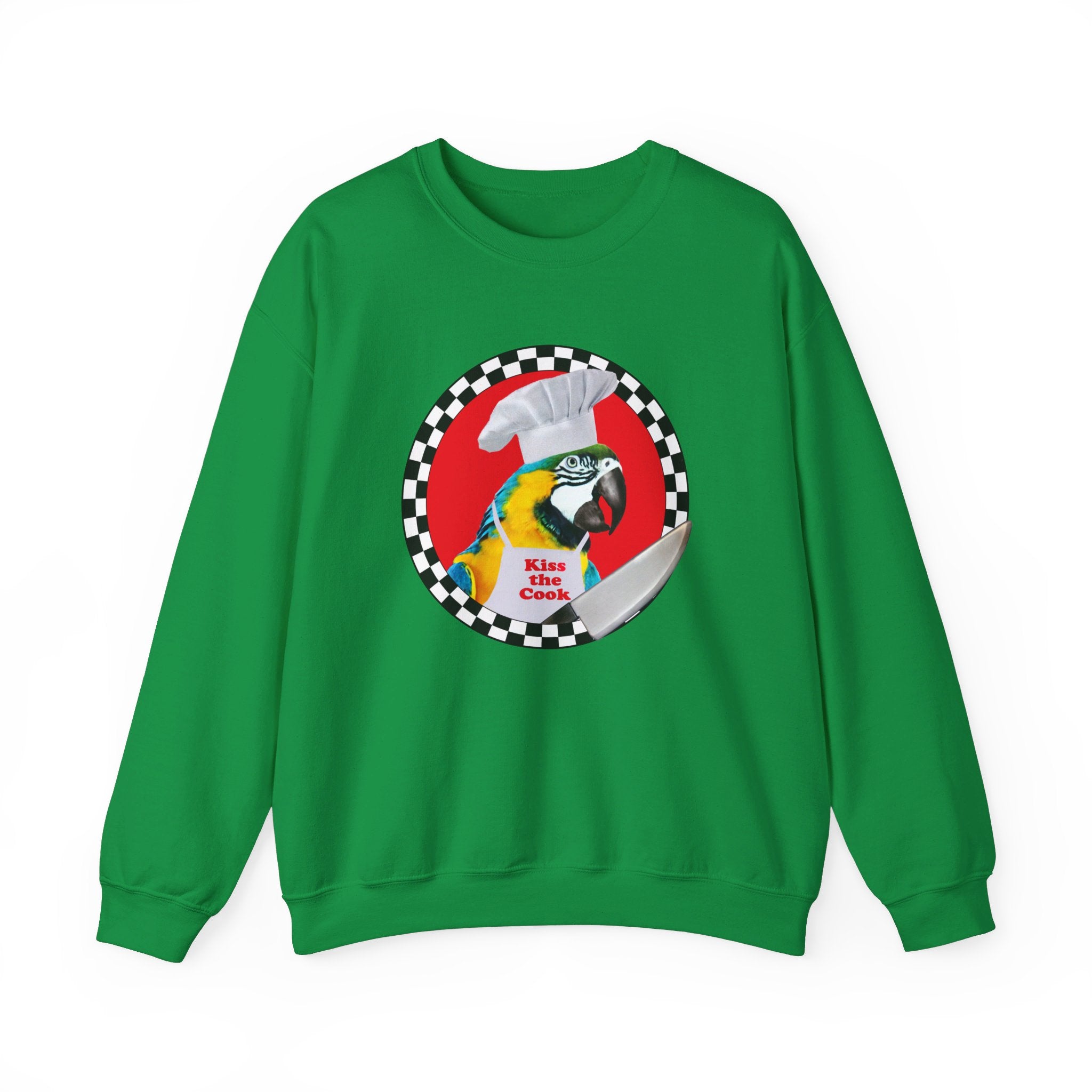 Kiss The Cook Blue And Gold Sweatshirt
