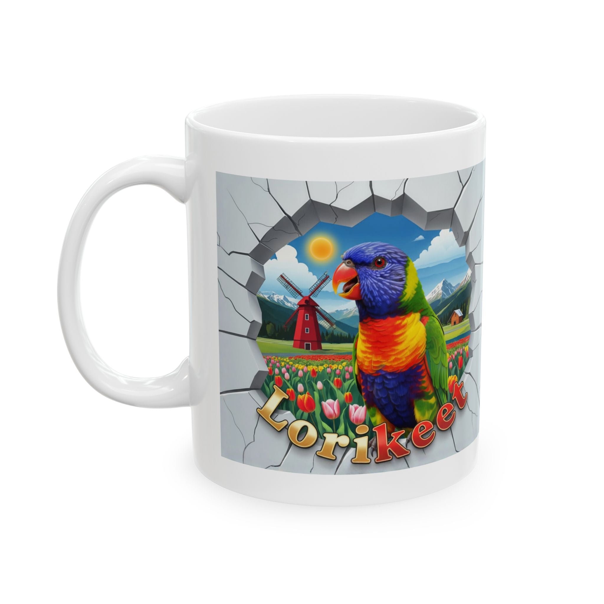 Lorikeet Meadow Scenic Mug