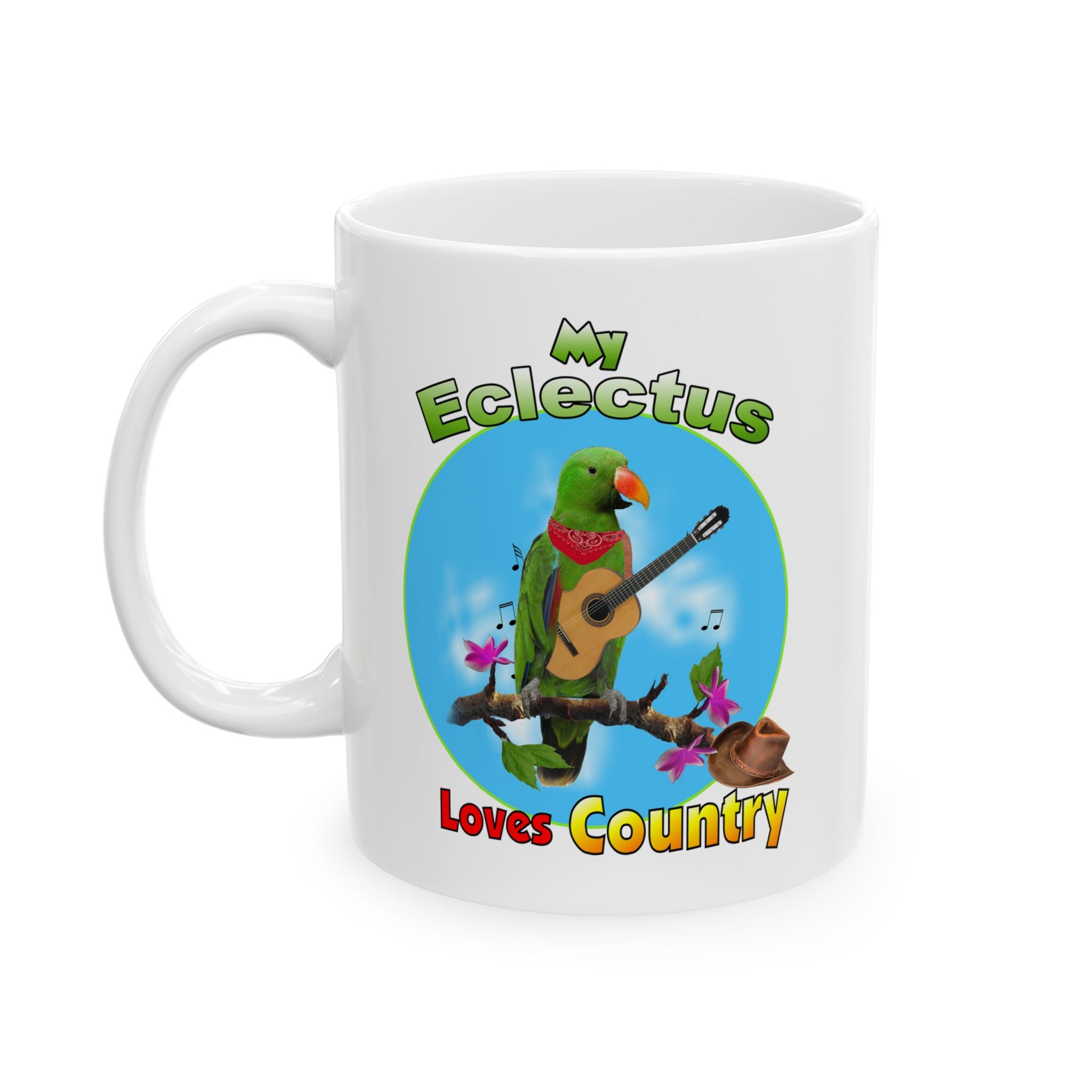 My Green Eclectus Loves Country Mug