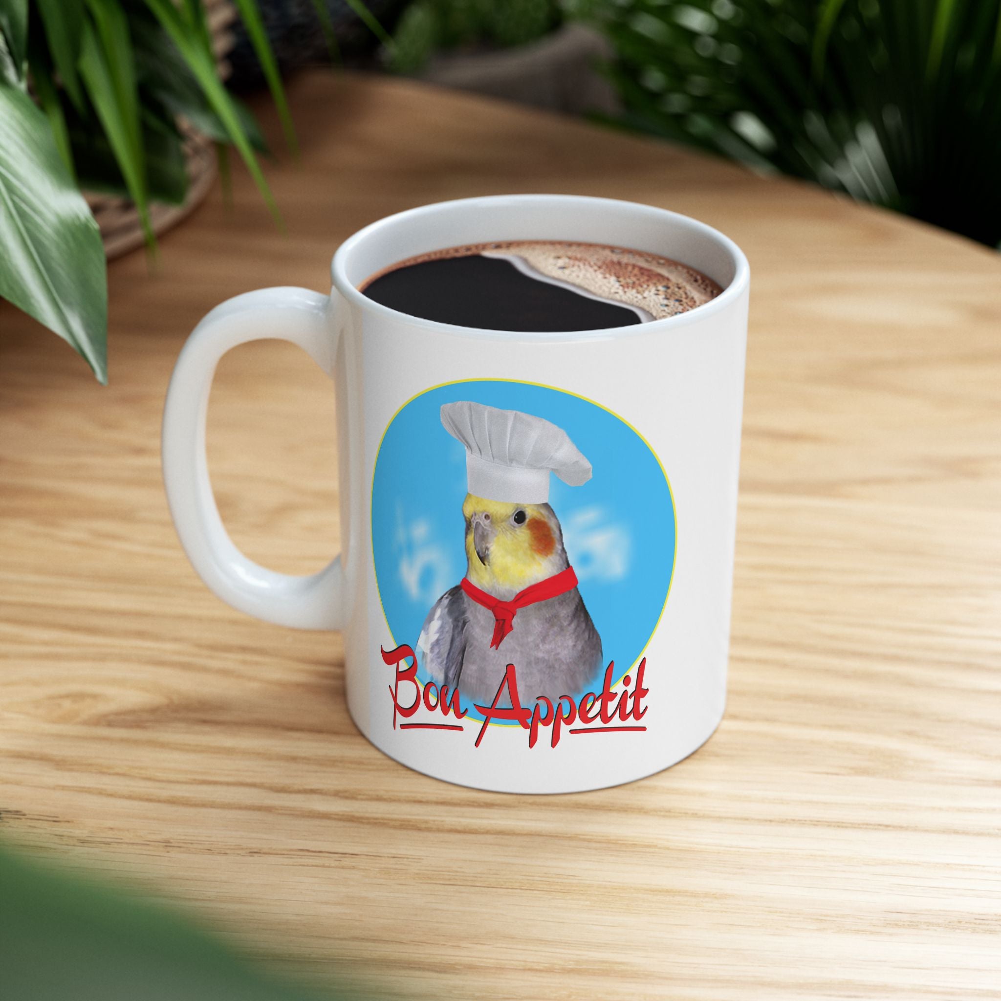Bon Appetit Cockatiel Mug