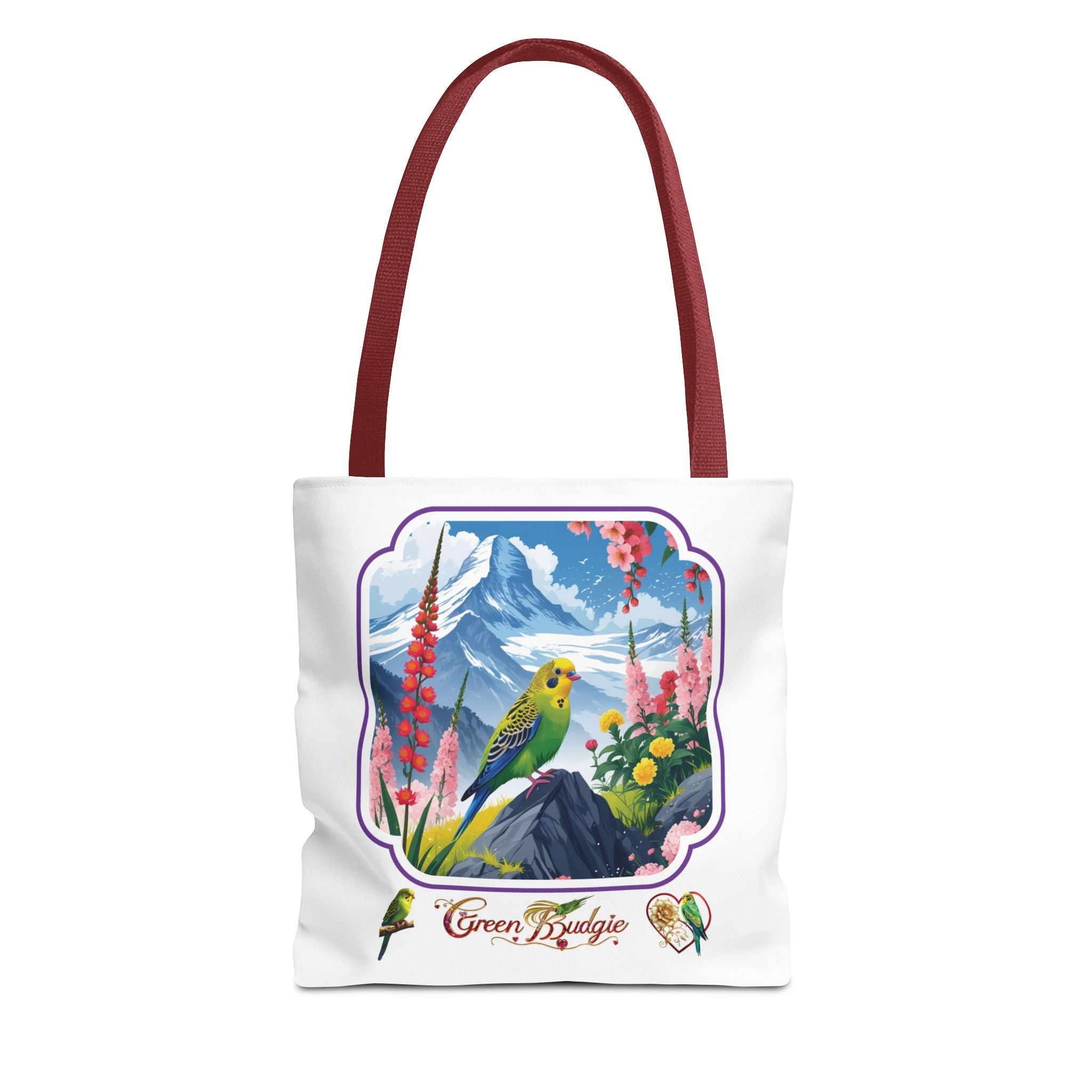 Green Budgie Spring Mountain Tote Bag