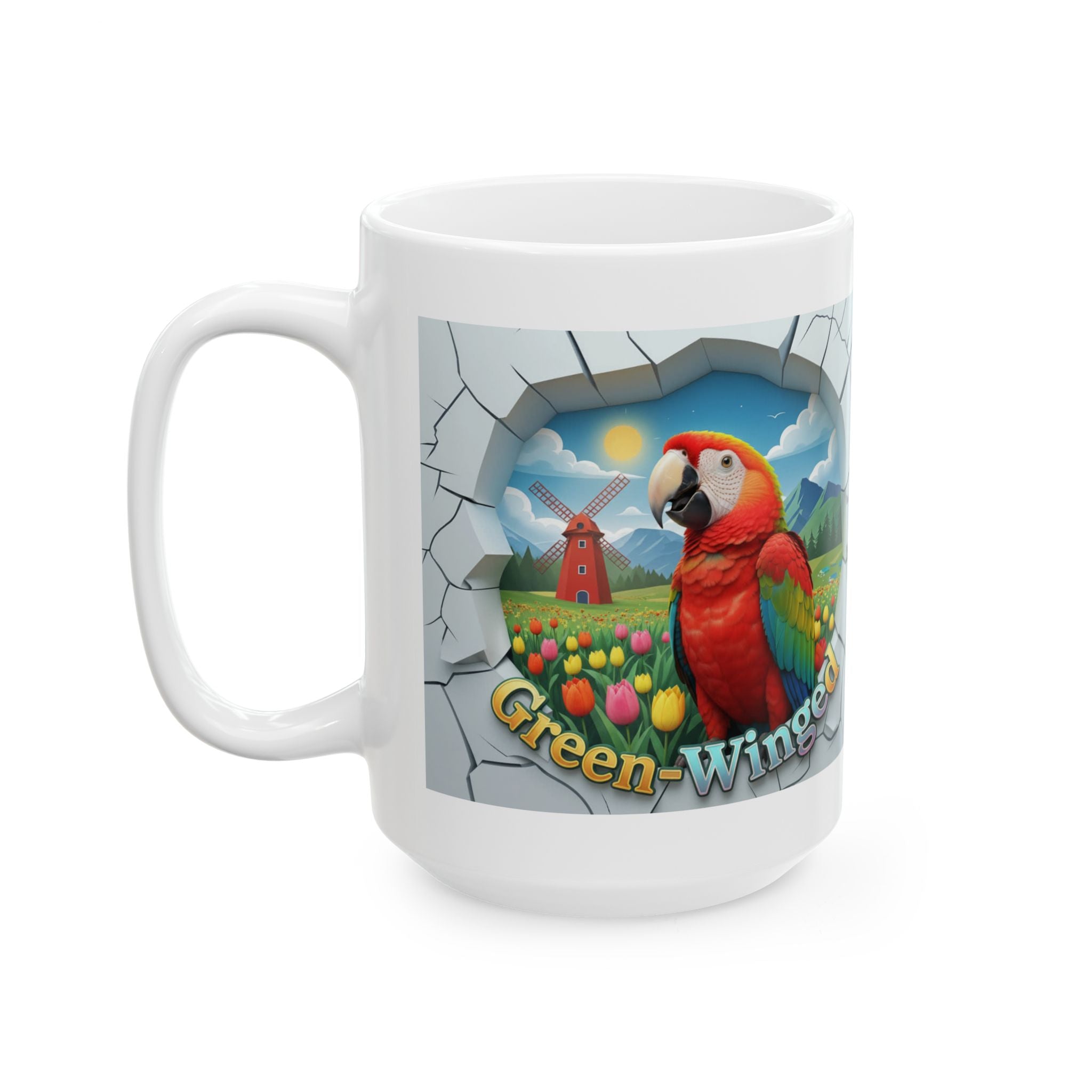 Green Winged Nature Scenic Mug