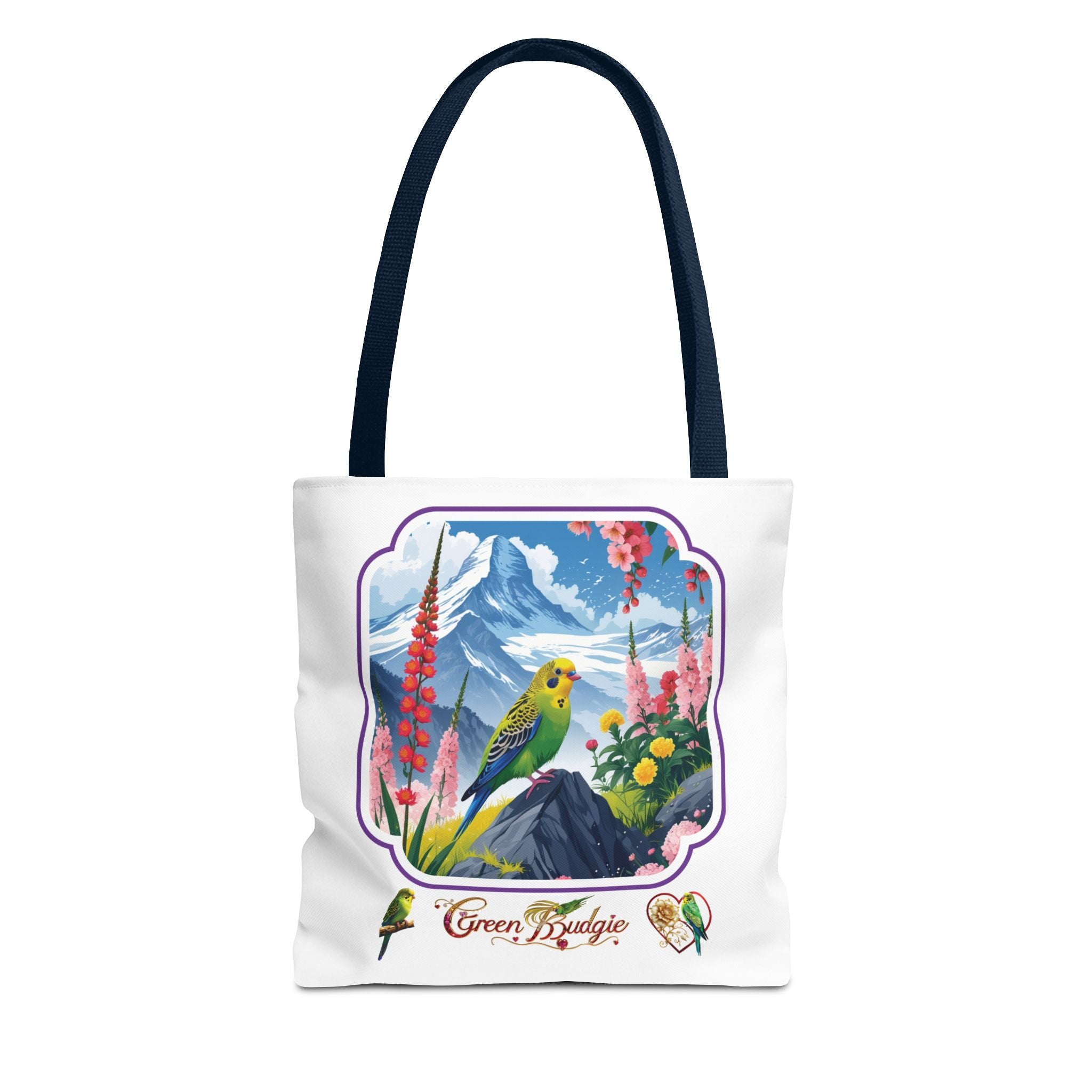 Green Budgie Spring Mountain Tote Bag