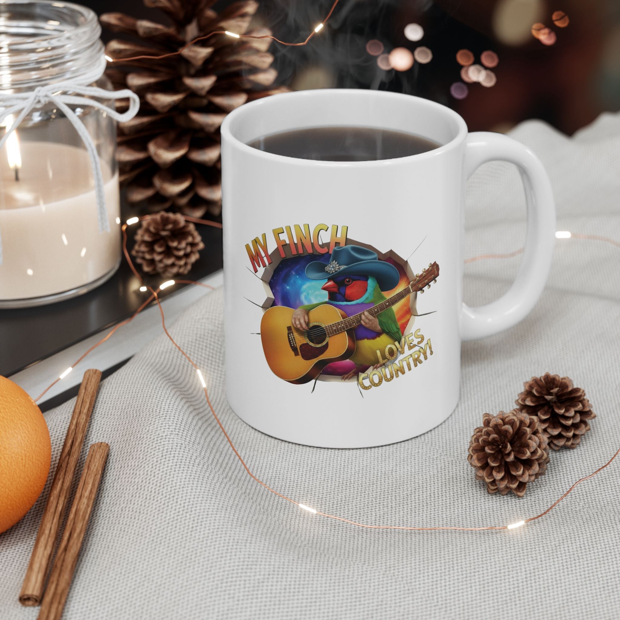 My Finch Loves Country Mug