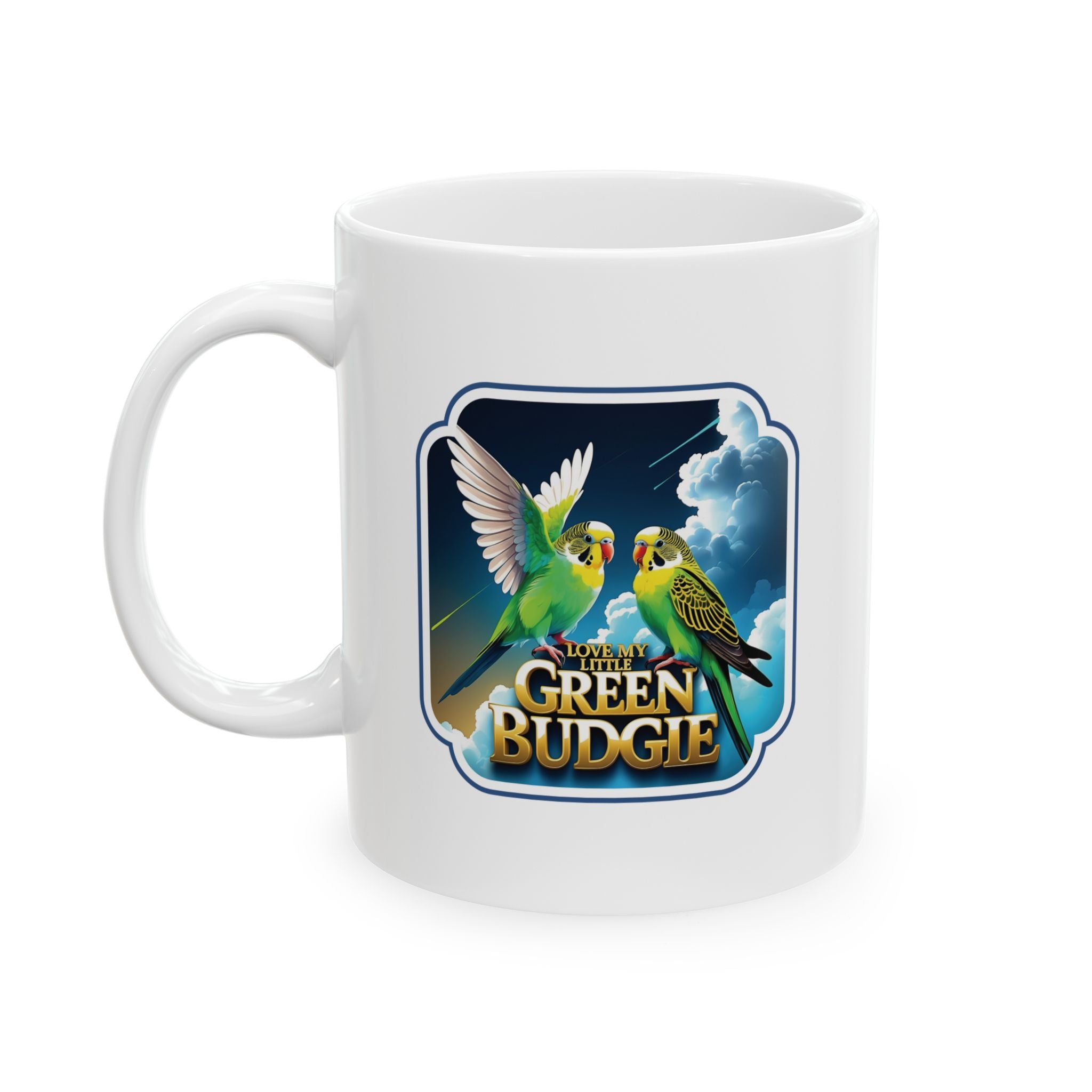 Green Budgie Mug