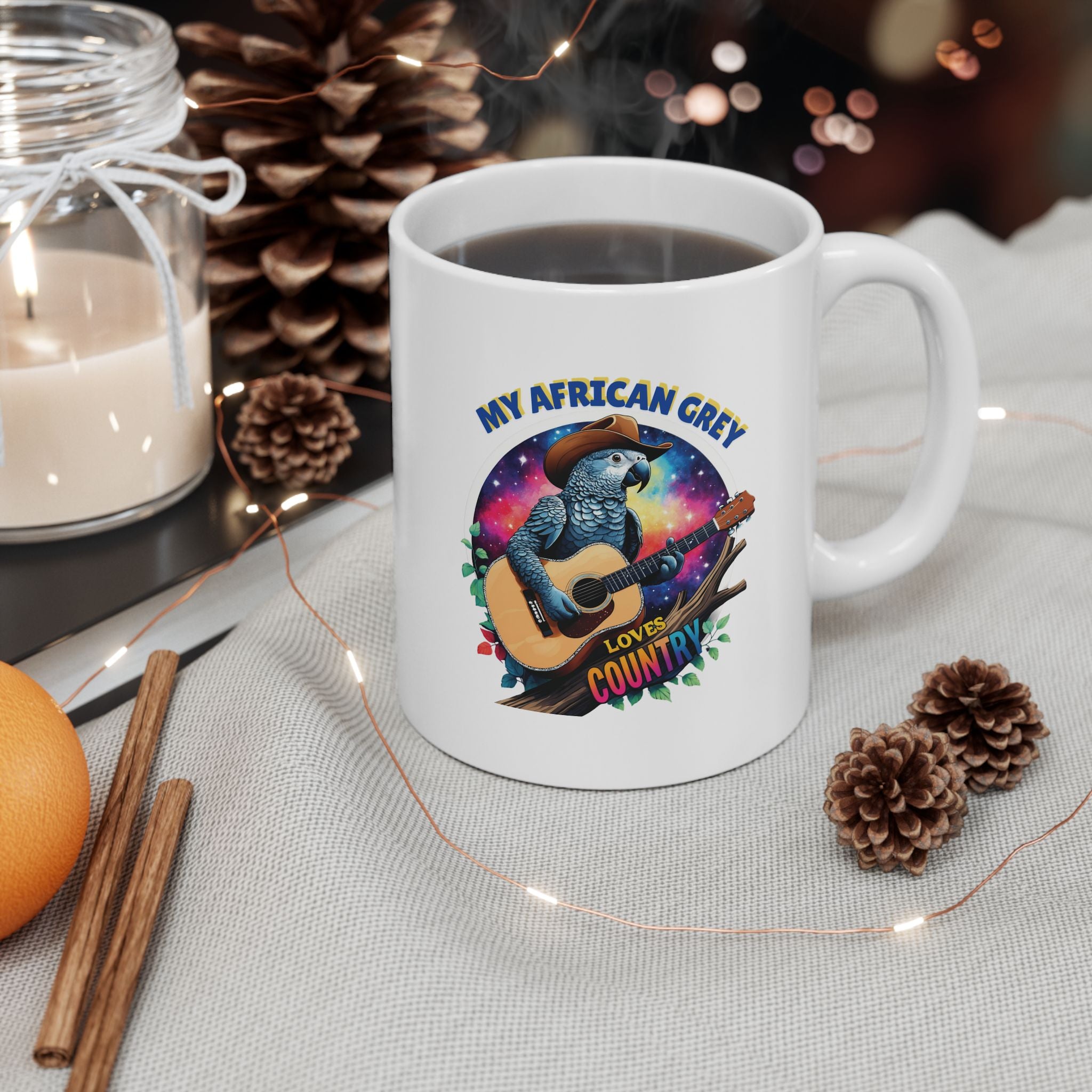 African Grey Love Country Ceramic Mug