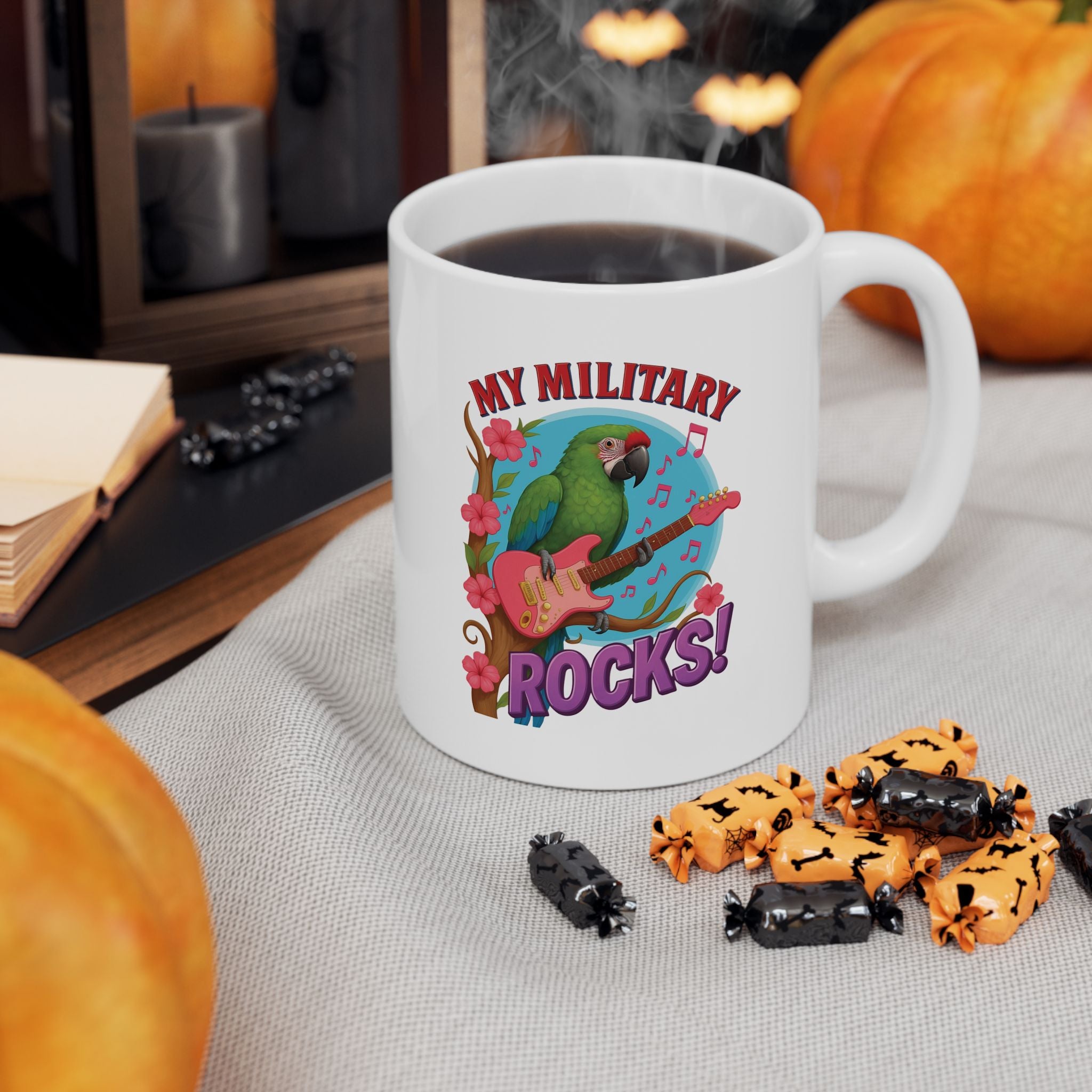 My Green Military Rocks Music Mug