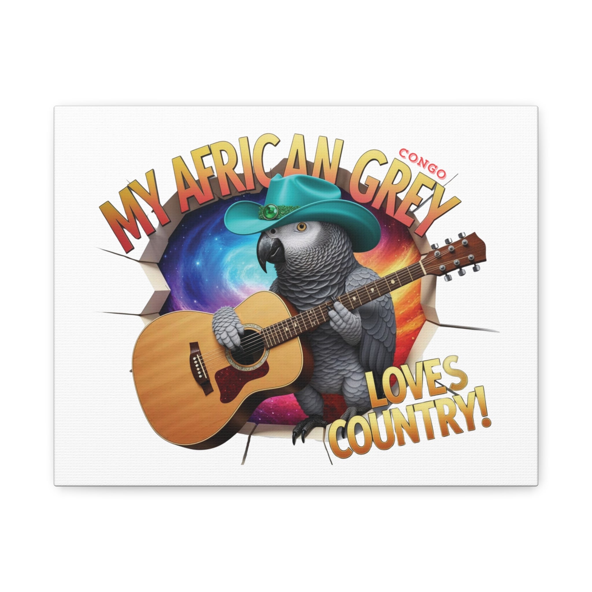 African Grey Congo Loves Country Wall-Hanging