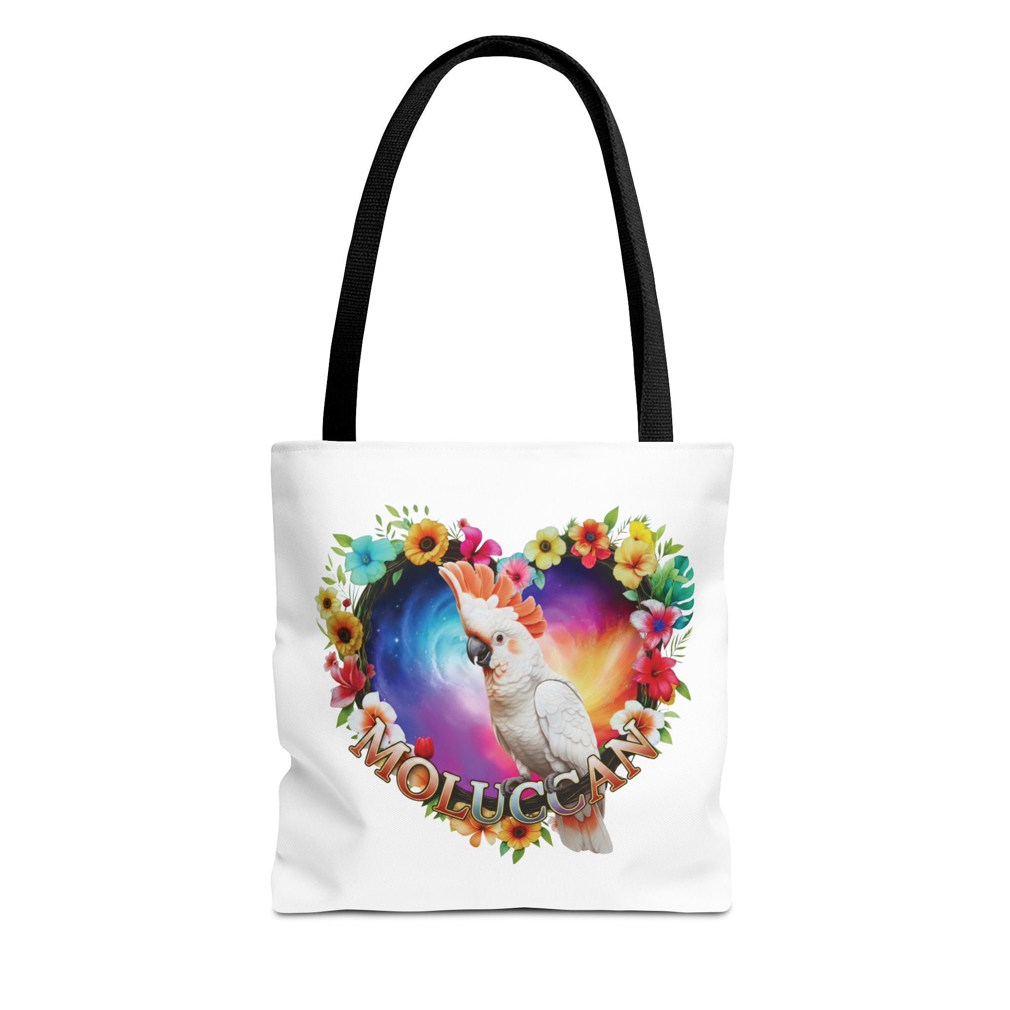 Moluccan Cockatoo Heart Design Tote Bag