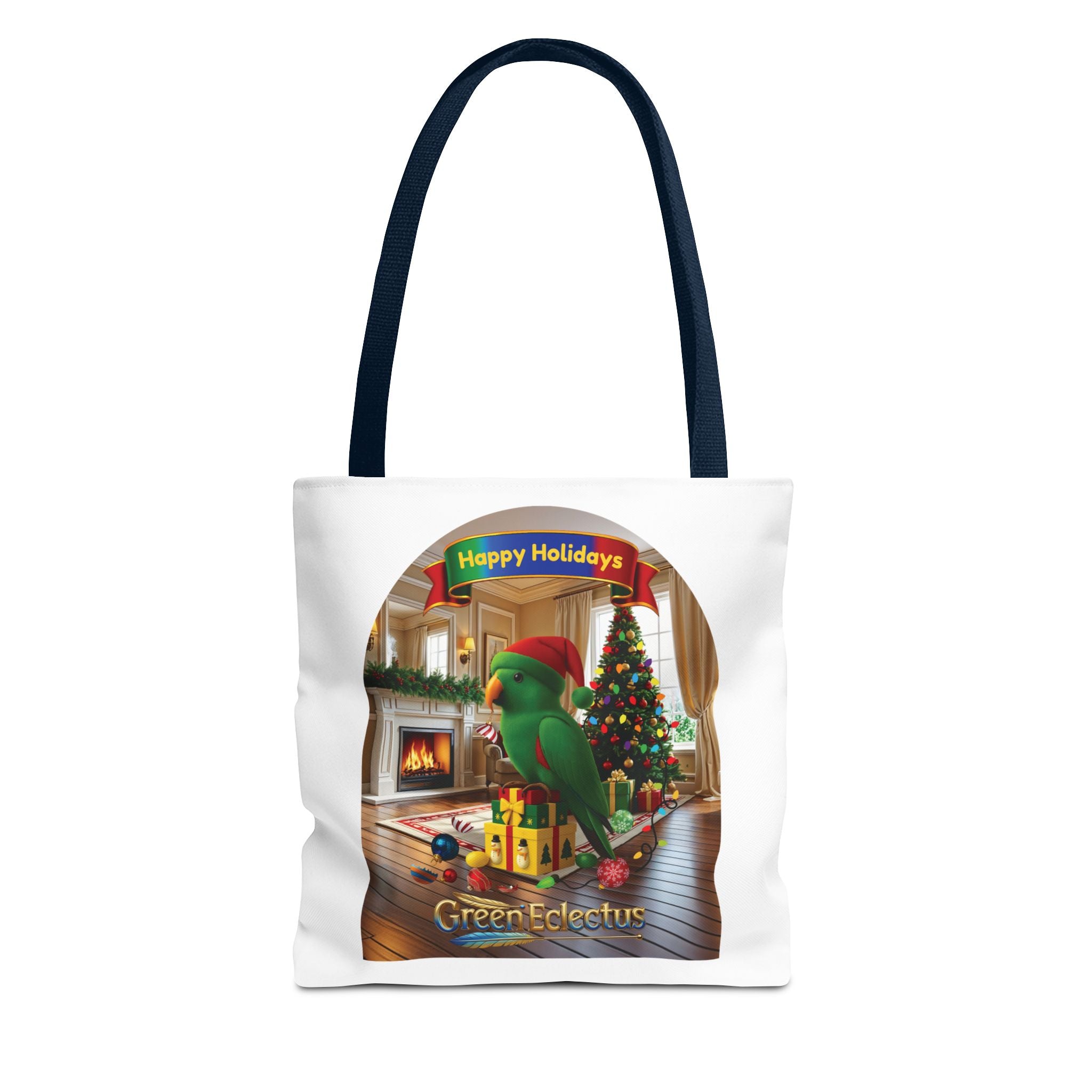 Happy Holidays Green Ecletus Tote Bag