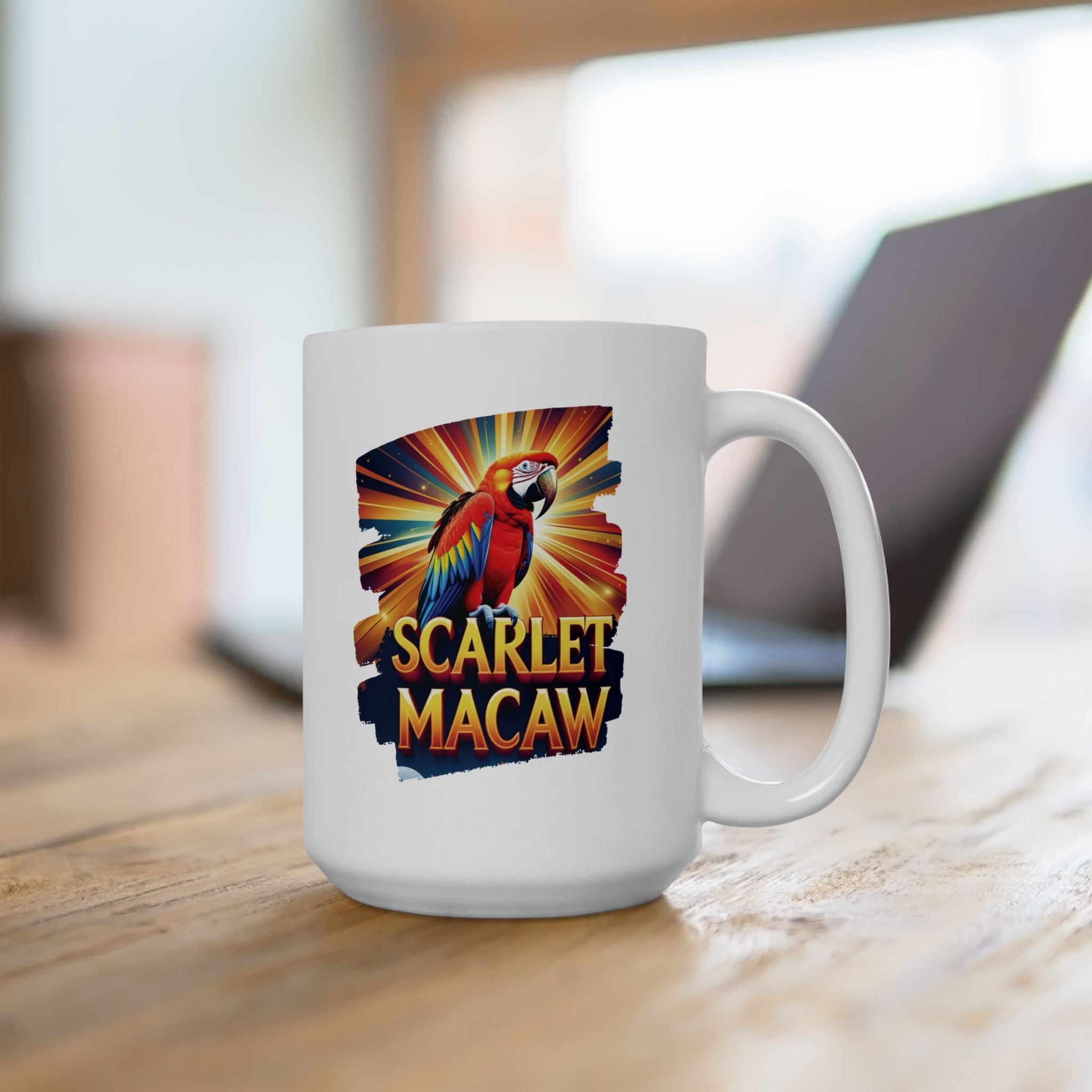 Scarlet Macaw Sunburst Mug
